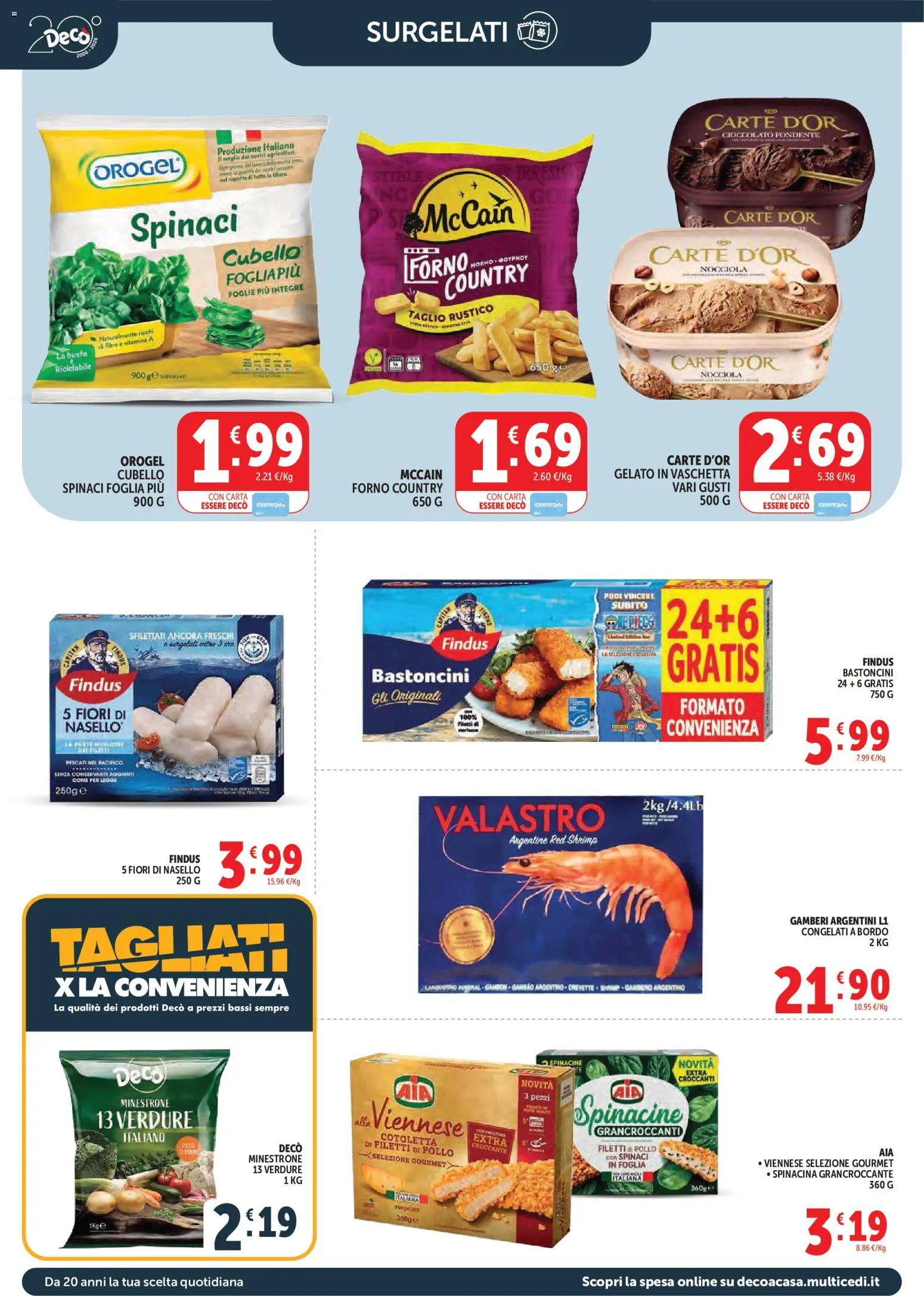Volantino Decò del 27.03.2026 | Pagina: 14 | Prodotti: Cioccolato, Pollo, Verdure, Nasello