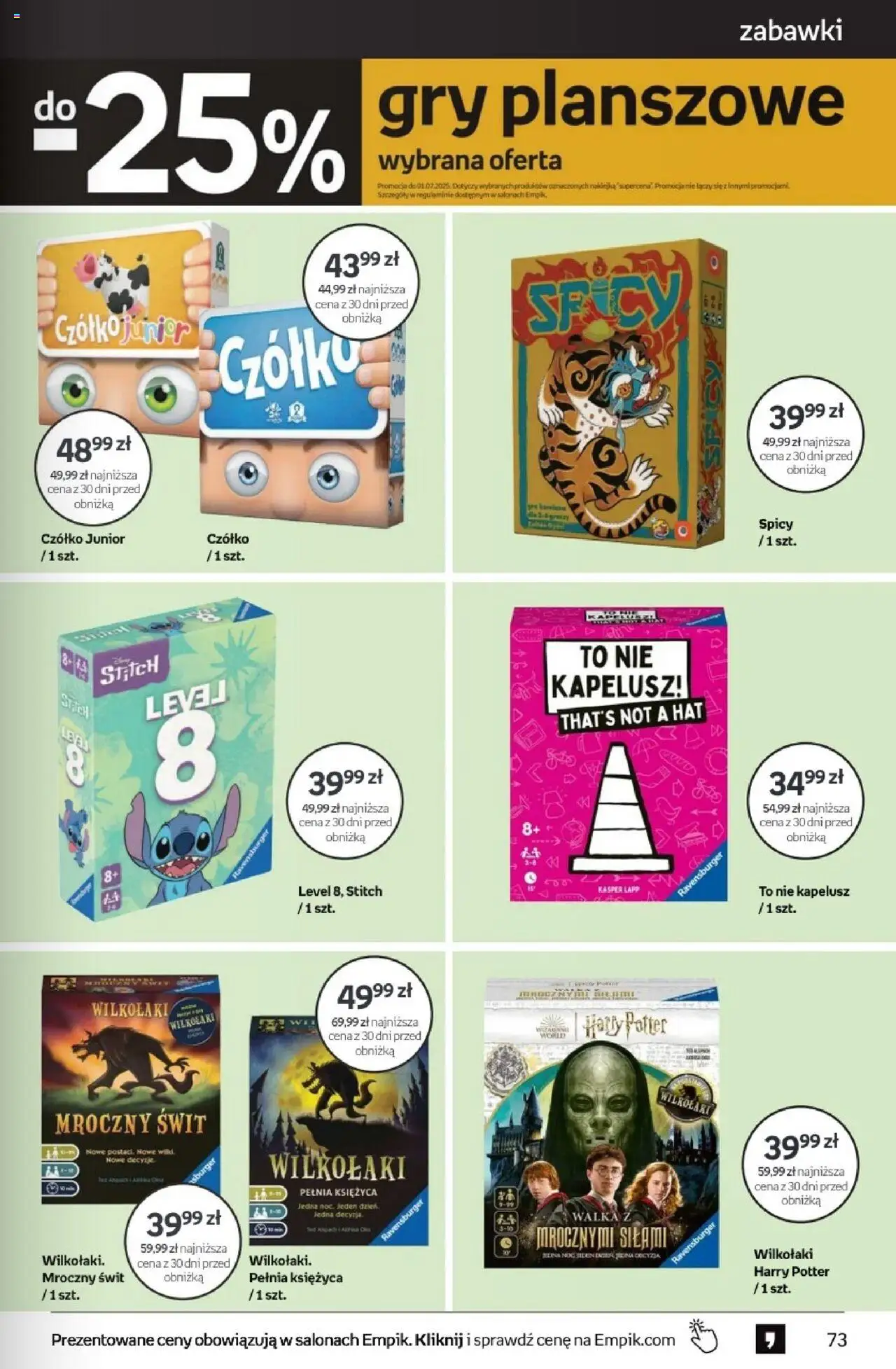 Empik promocje od 18.06.2025 | Strona: 73 | Produkty: Kapelusz, Gry