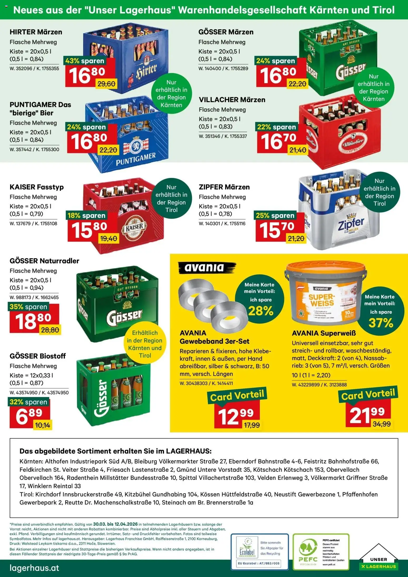 Lagerhaus - Wochen Angebote gültig ab 29.03.2026 | Seite: 6 | Produkte: Bier