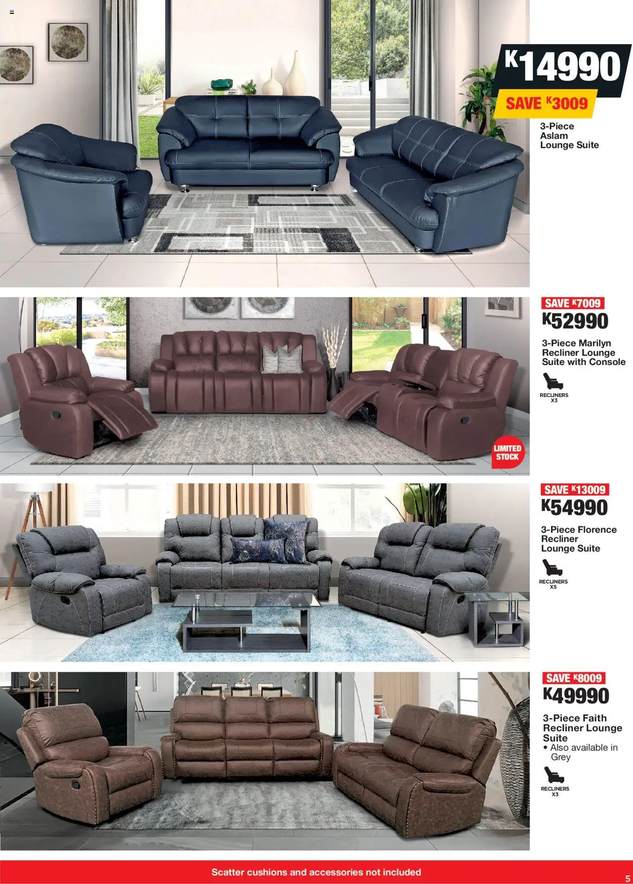 OK Furniture - Zambia Specials │ valid from 20.08.2025 | Page: 5 | Products: Lounge suite, Stock