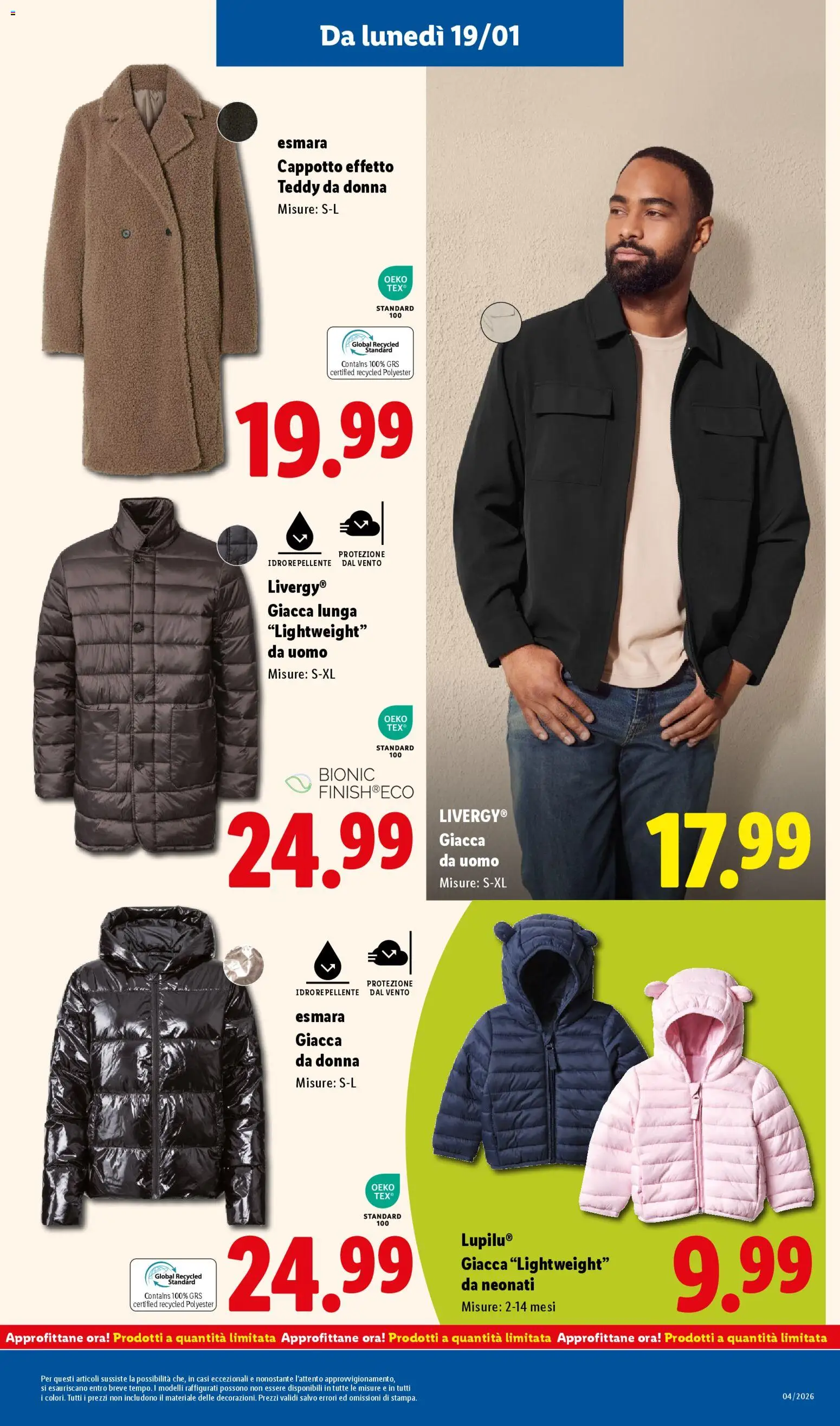 Volantino Lidl del 19.01.2026 | Pagina: 2 | Prodotti: Giacca