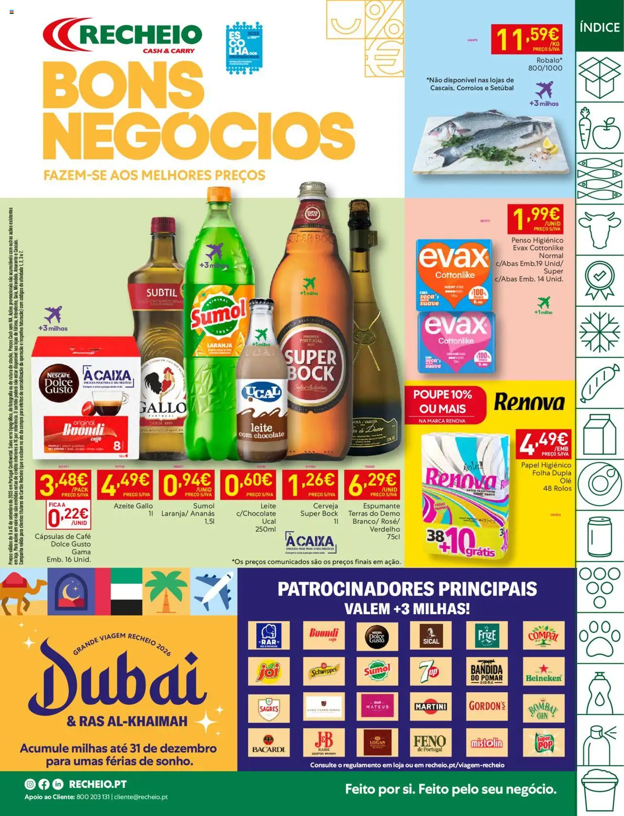 Recheio folheto │ válido de 09.09.2025 | Página: 1 | Produtos: Espumante, Papel higiénico, Super bock, Caixa