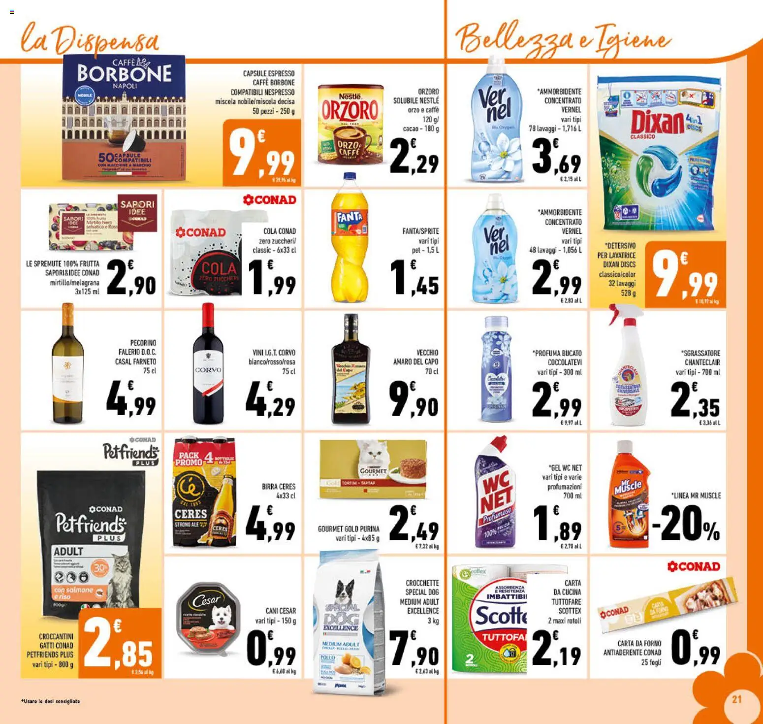 Volantino Conad del 29.01.2026 | Pagina: 21 | Prodotti: Salmone, Sgrassatore, Cacao, Forno