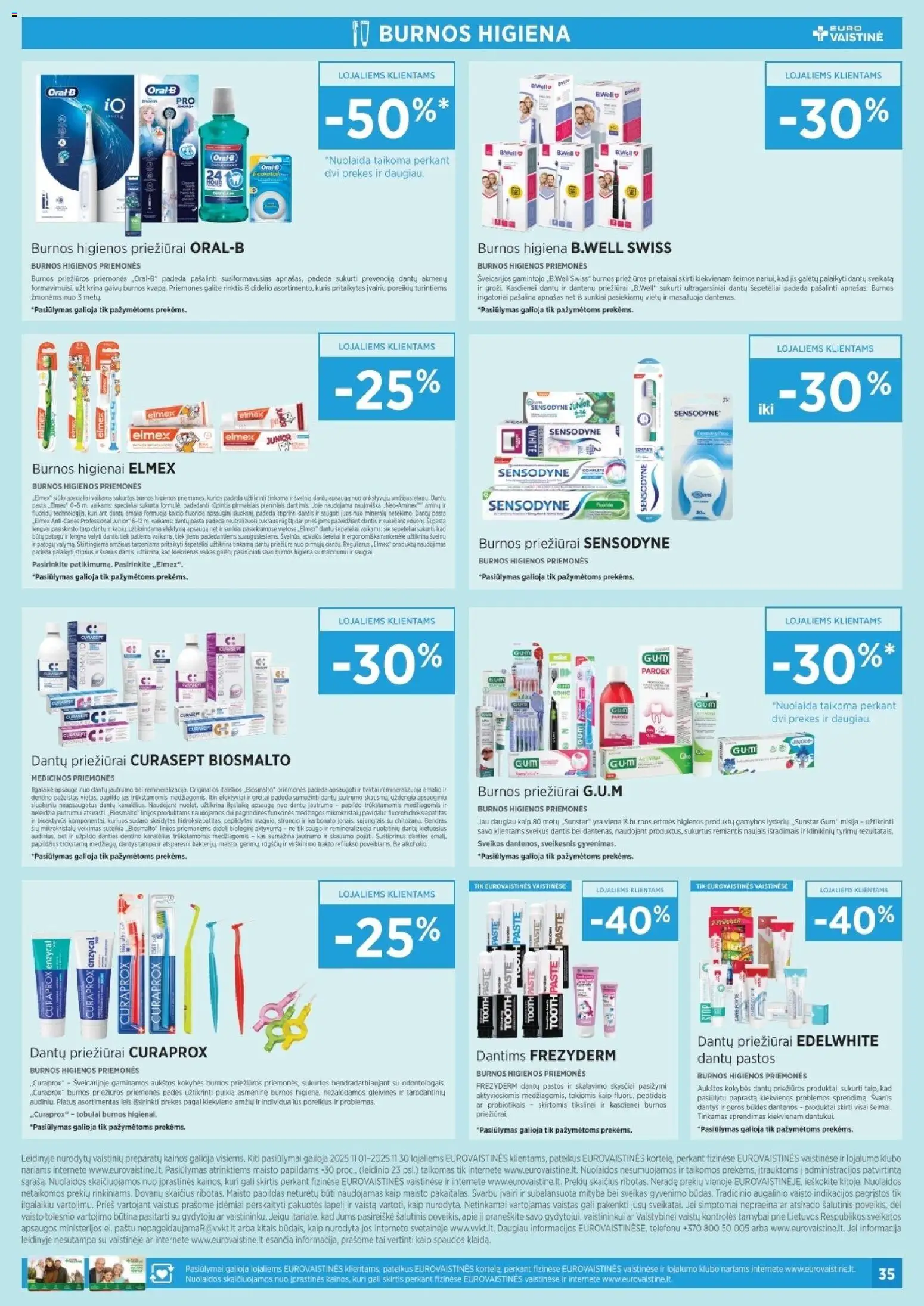 EUROVAISTINĖ akcijos nuo 01.11.2025 | Puslapis: 35 | Prekių: Bendras, Dantų pasta
