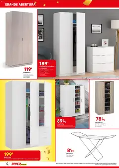 Pré-visualização BricoMarché - Folheto Abertura Cartaxo válido de 30.10.2025 | Página: 12 | Produtos: Roupeiro, Portas, Cómoda, Sapateira