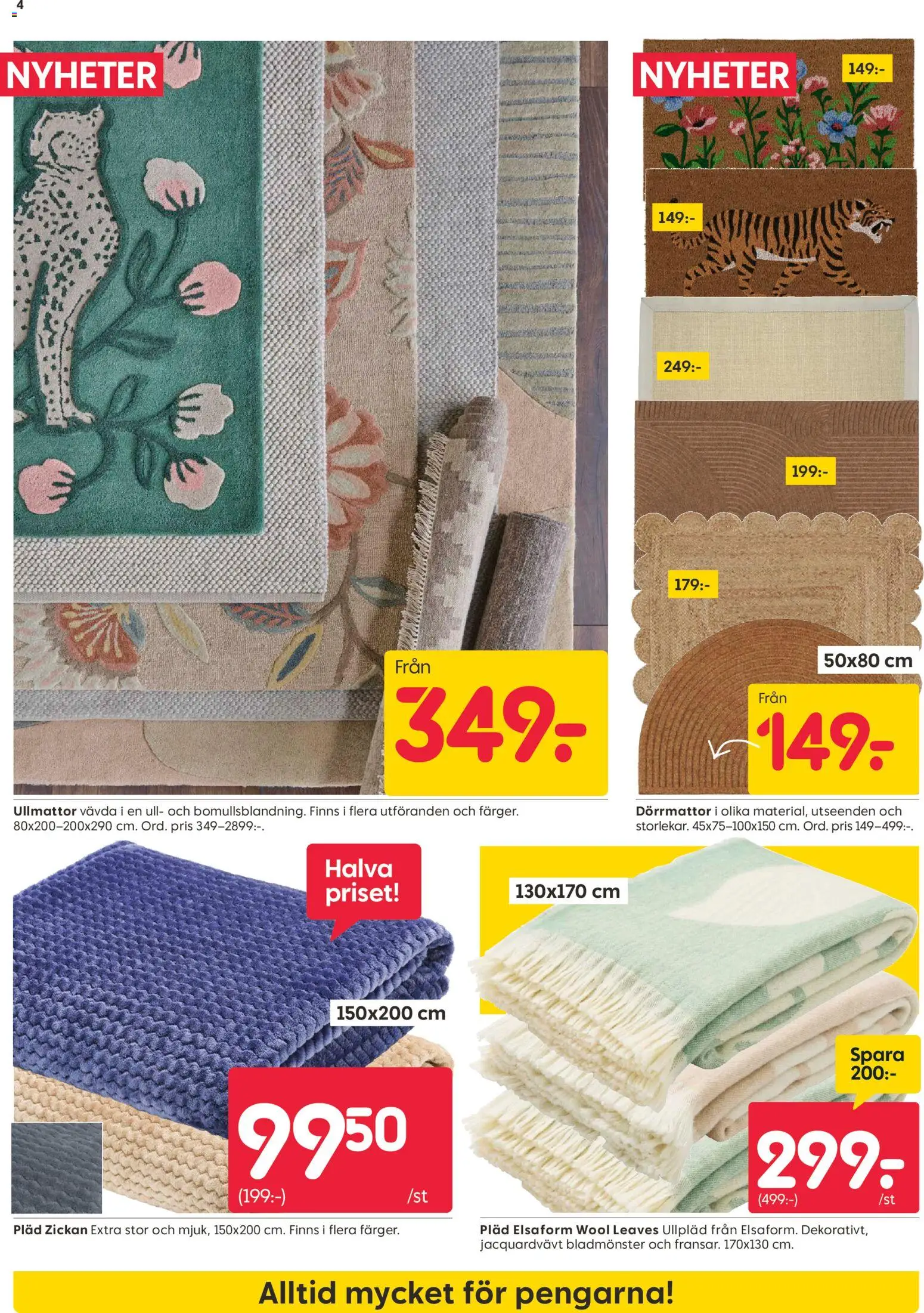 Rusta reklamblad aktuell från 26.01.2026 | Sida: 4 | Produkter: Pläd