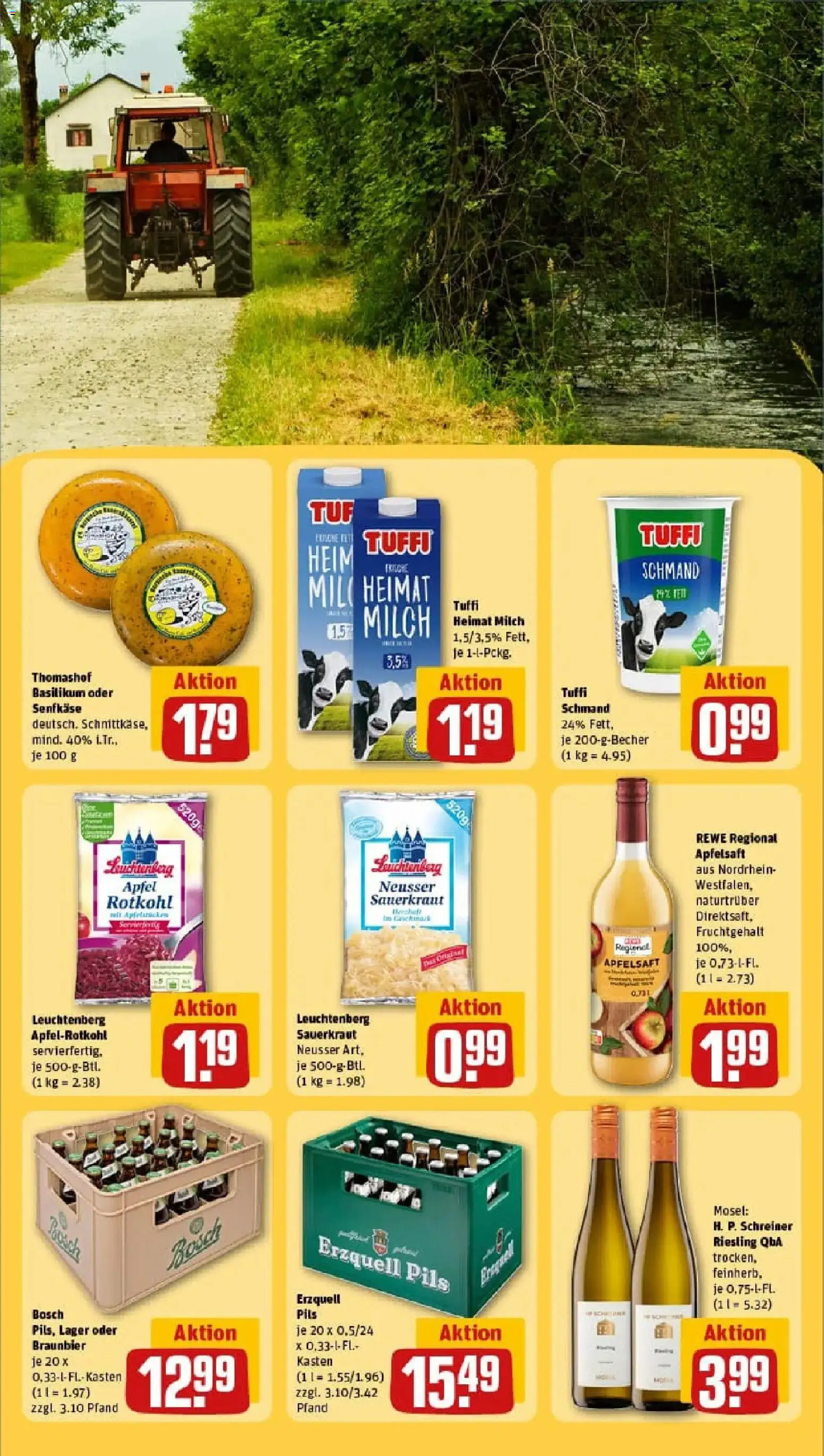 Rewe prospekt Neunkirchen	 – gültig ab 26.01.2026 | Seite: 23 | Produkte: Milch, Rotkohl, Äpfel, Apfelsaft