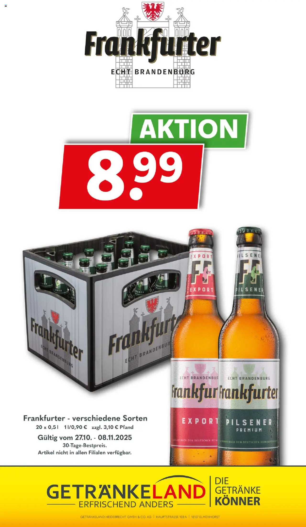 Getränkeland Prospekt 	 – gültig ab 27.10.2025 | Seite: 8