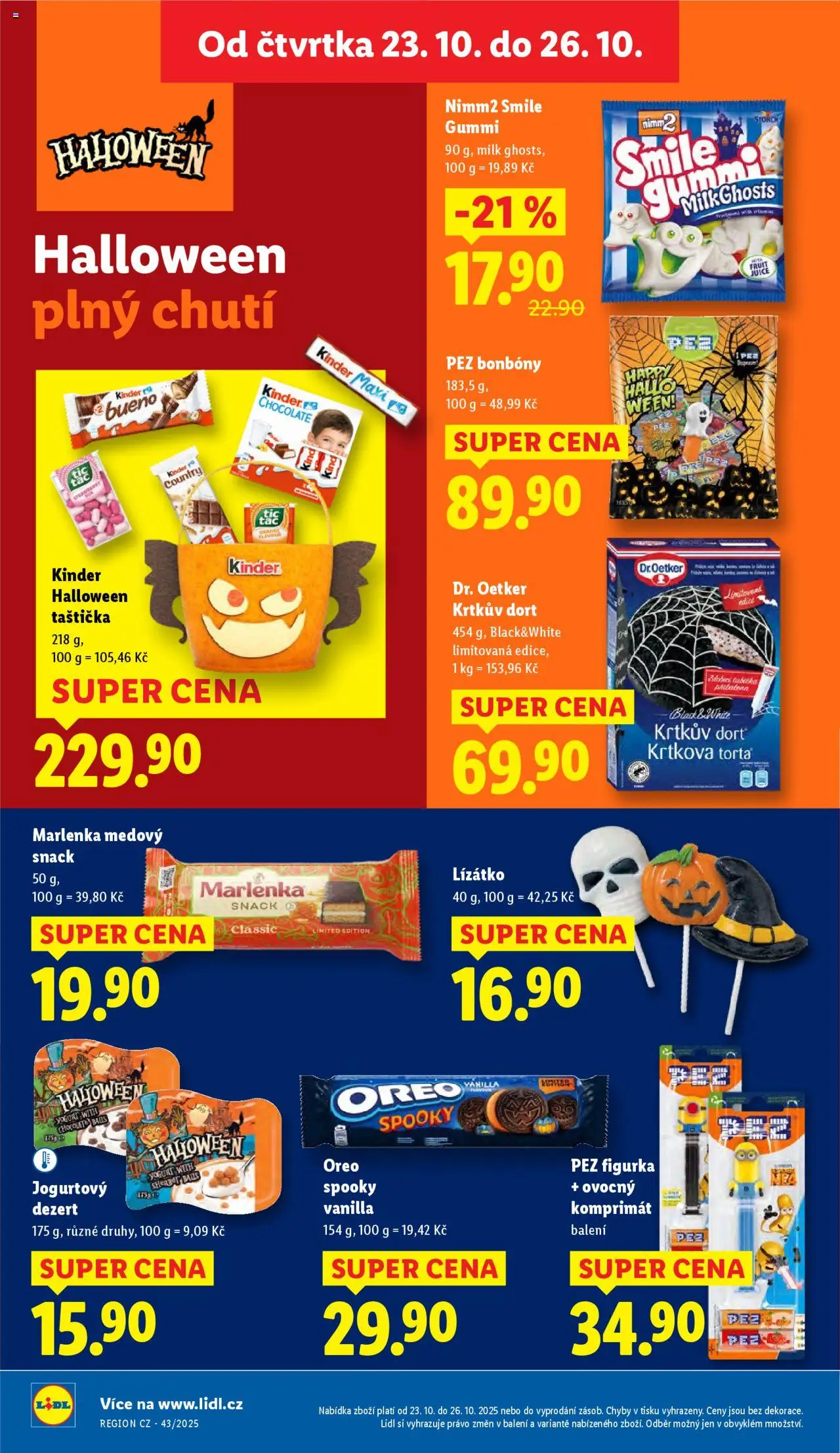 Lidl leták od 23.10.2025 | Strana: 26 | Produkty: Krtkův dort, Bonbóny, Dort, Marlenka