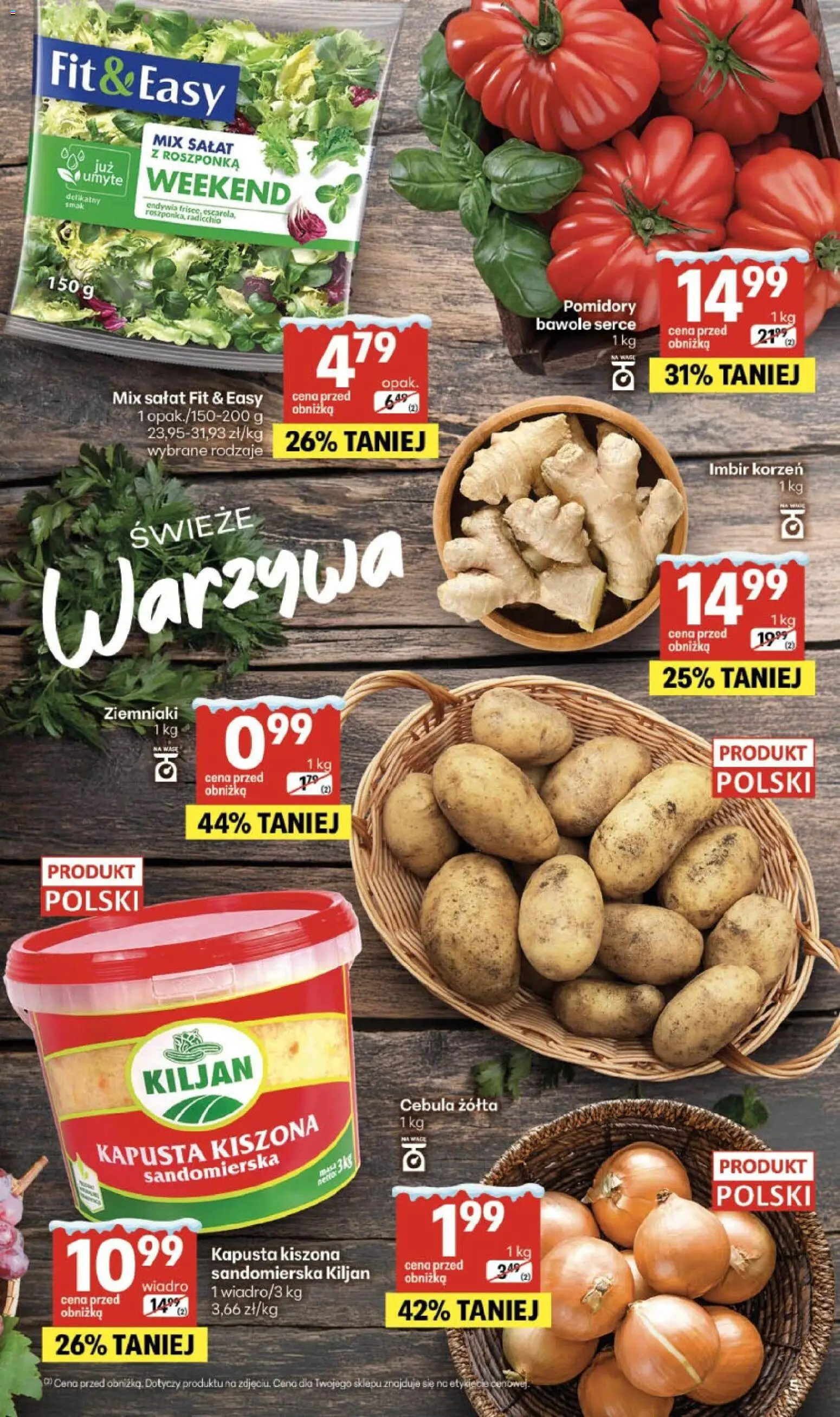 Delikatesy Centrum Gazetka od 22.01.2026 | Strona: 5 | Produkty: Kapusta, Imbir, Kapusta kiszona, Roszponka