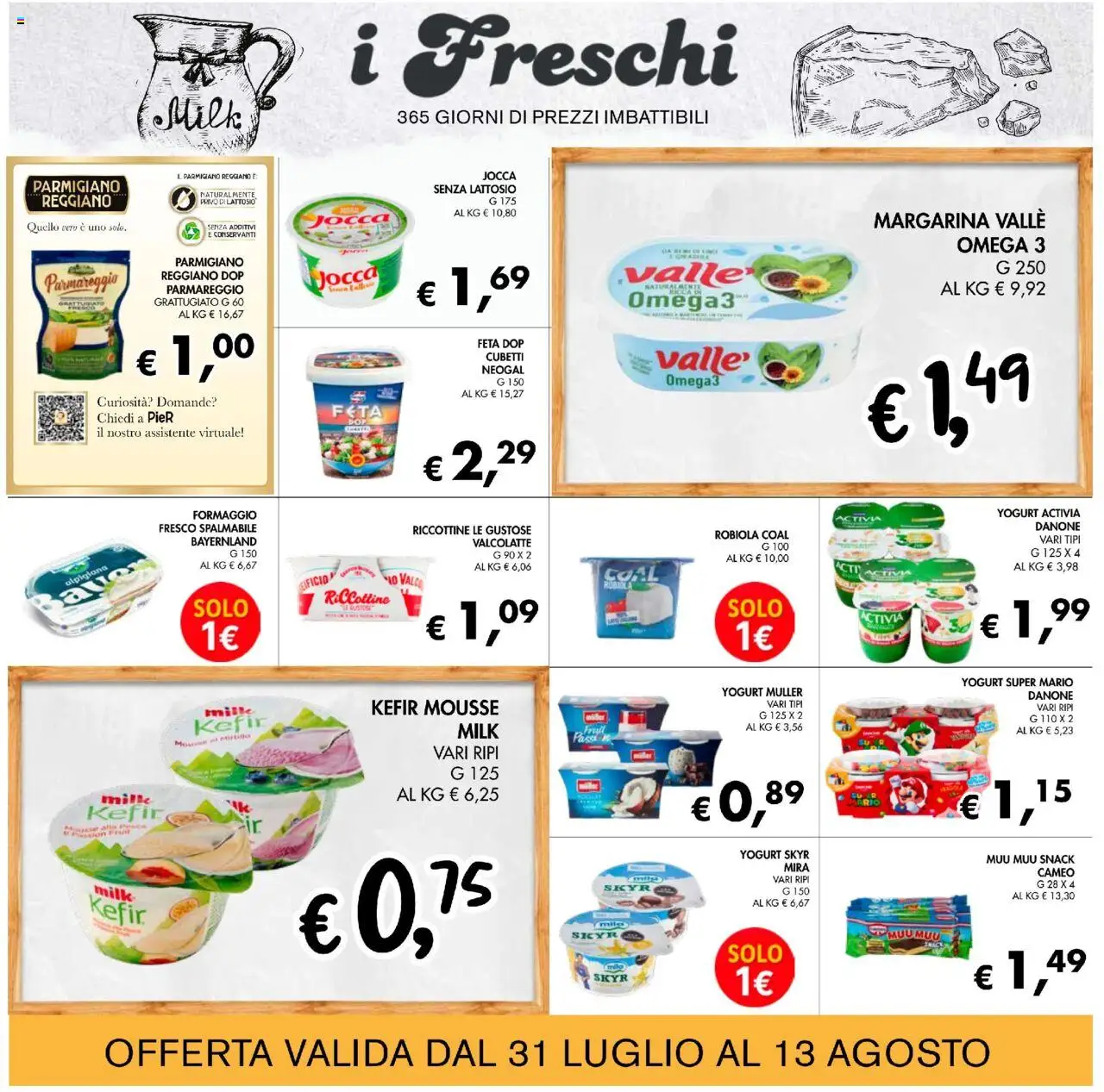 Volantino Coal del 31.07.2025 | Pagina: 11 | Prodotti: Formaggio, Margarina, Feta, Parmigiano reggiano