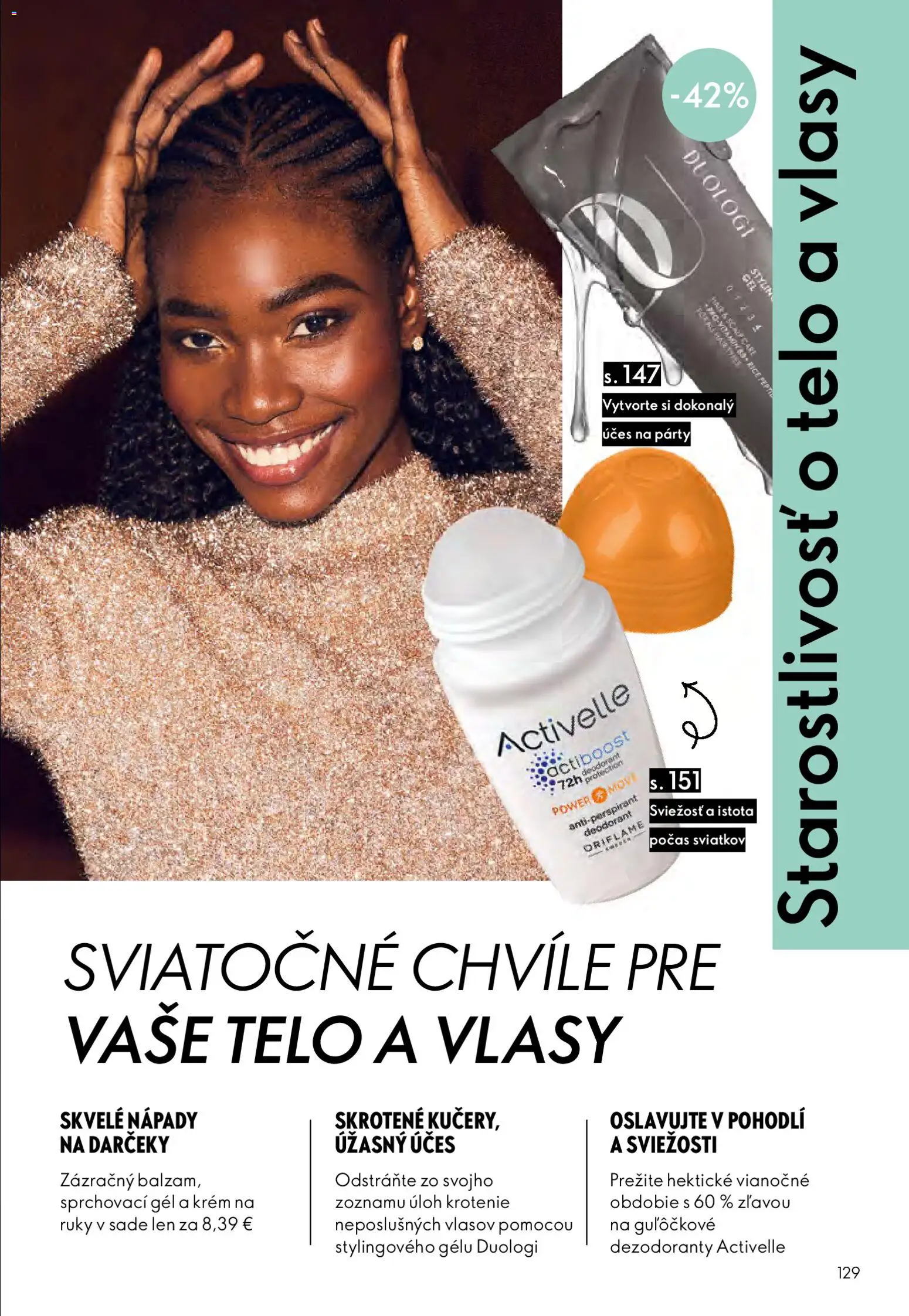 Nové Oriflame akcie – leták je platný od 03.12.2025 | Strana: 129 | Produkty: Antiperspirant, Krém
