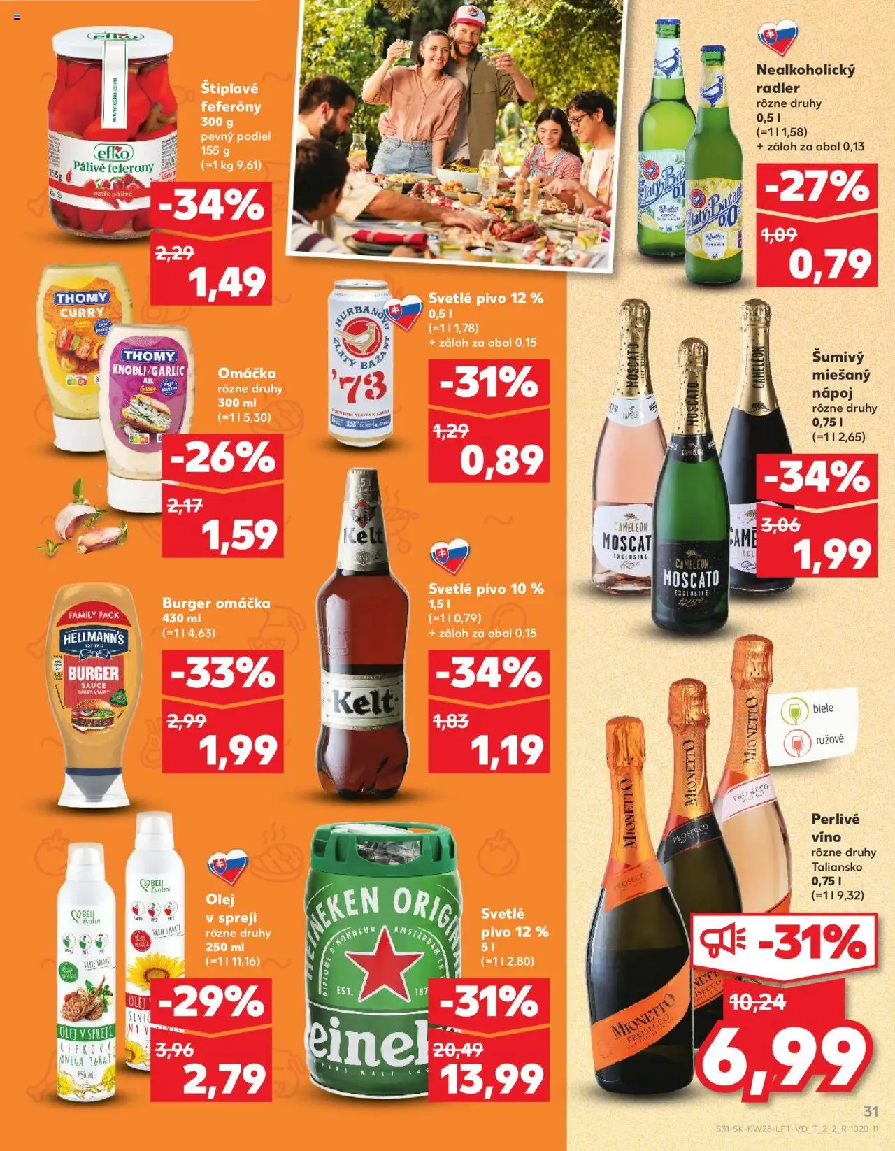 Kaufland Veľký Krtíš │ platný od 10.07.2025 | Strana: 31 | Produkty: Olej, Prosecco, Radler, Omáčka
