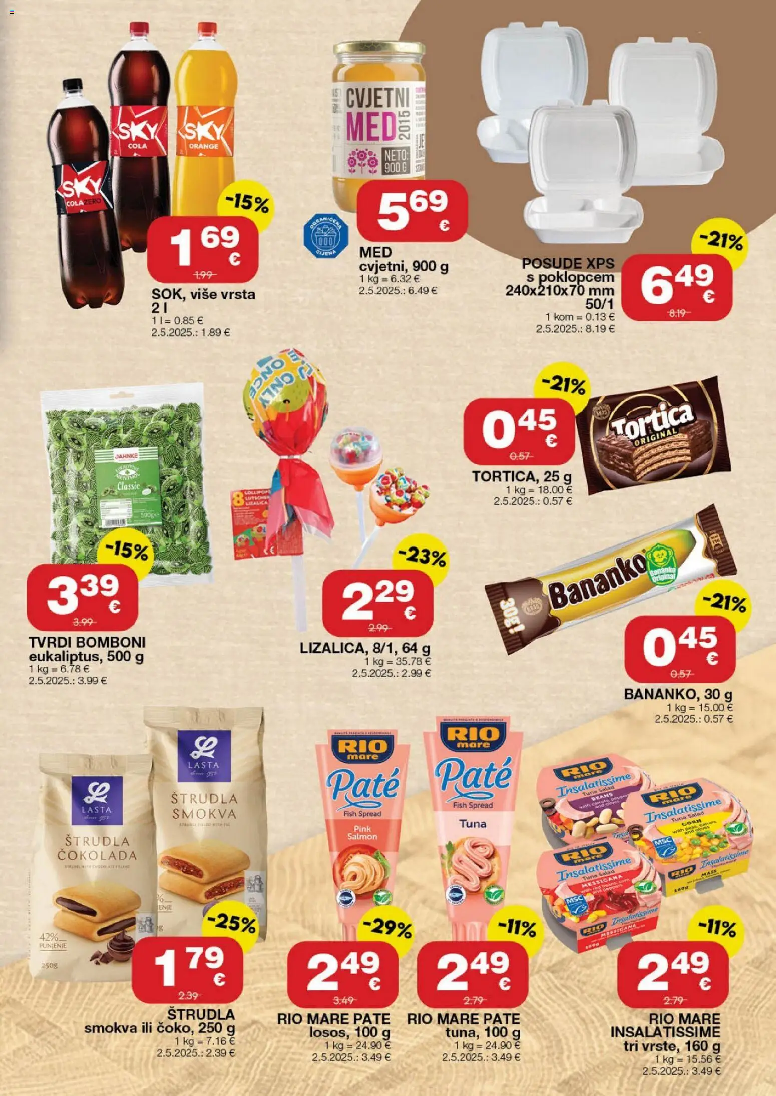 Stanić Diskont katalog | vrijedi od 19.02.2026 | Stranica: 11 | Proizvodi: Rio Mare, Čokolada, Bomboni, Tuna