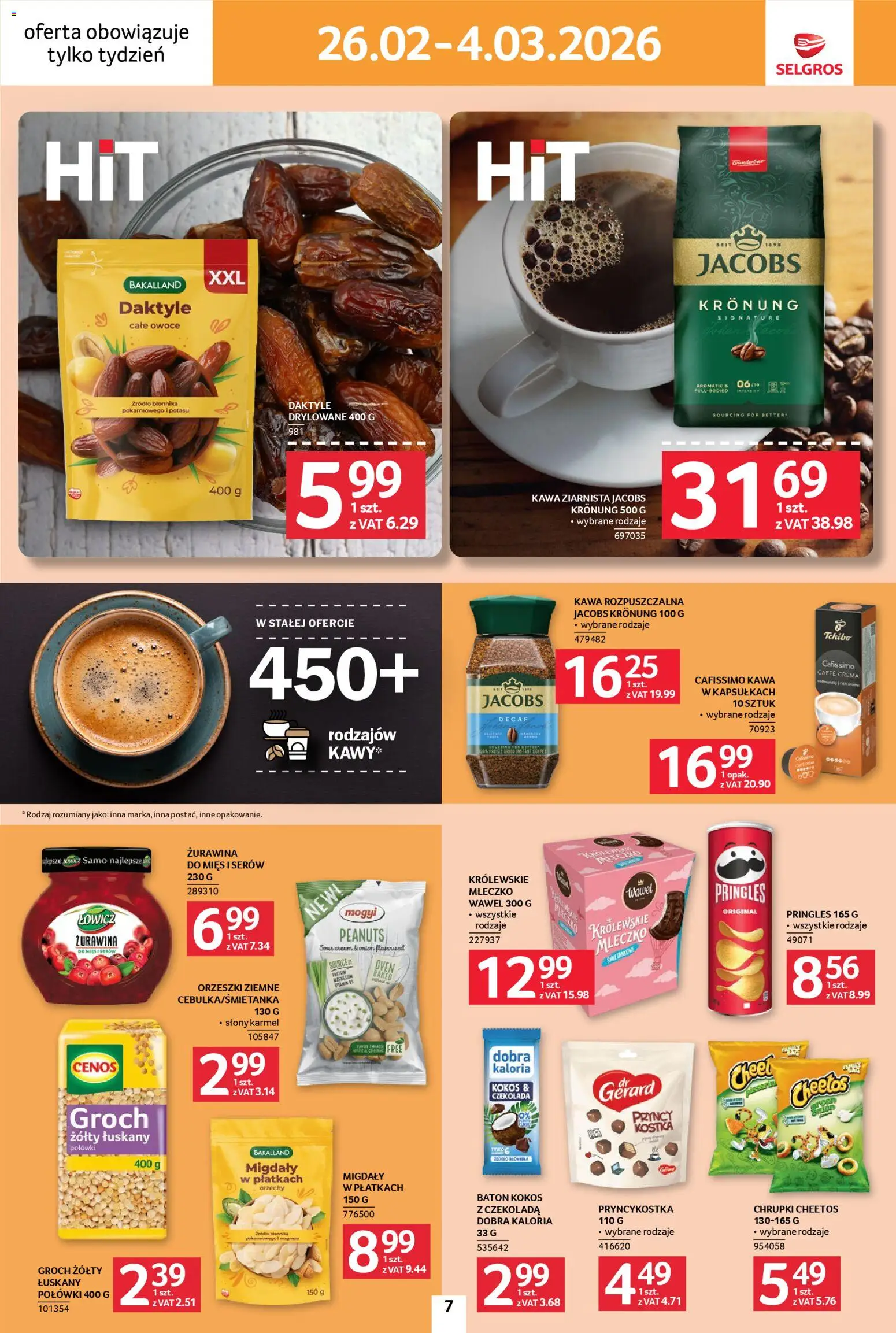 Selgros cash&carry Gazetka - Jeszcze więcej super promocji od 26.02.2026 | Strona: 7 | Produkty: Kawa ziarnista, Tchibo, Żurawina, Czekolada