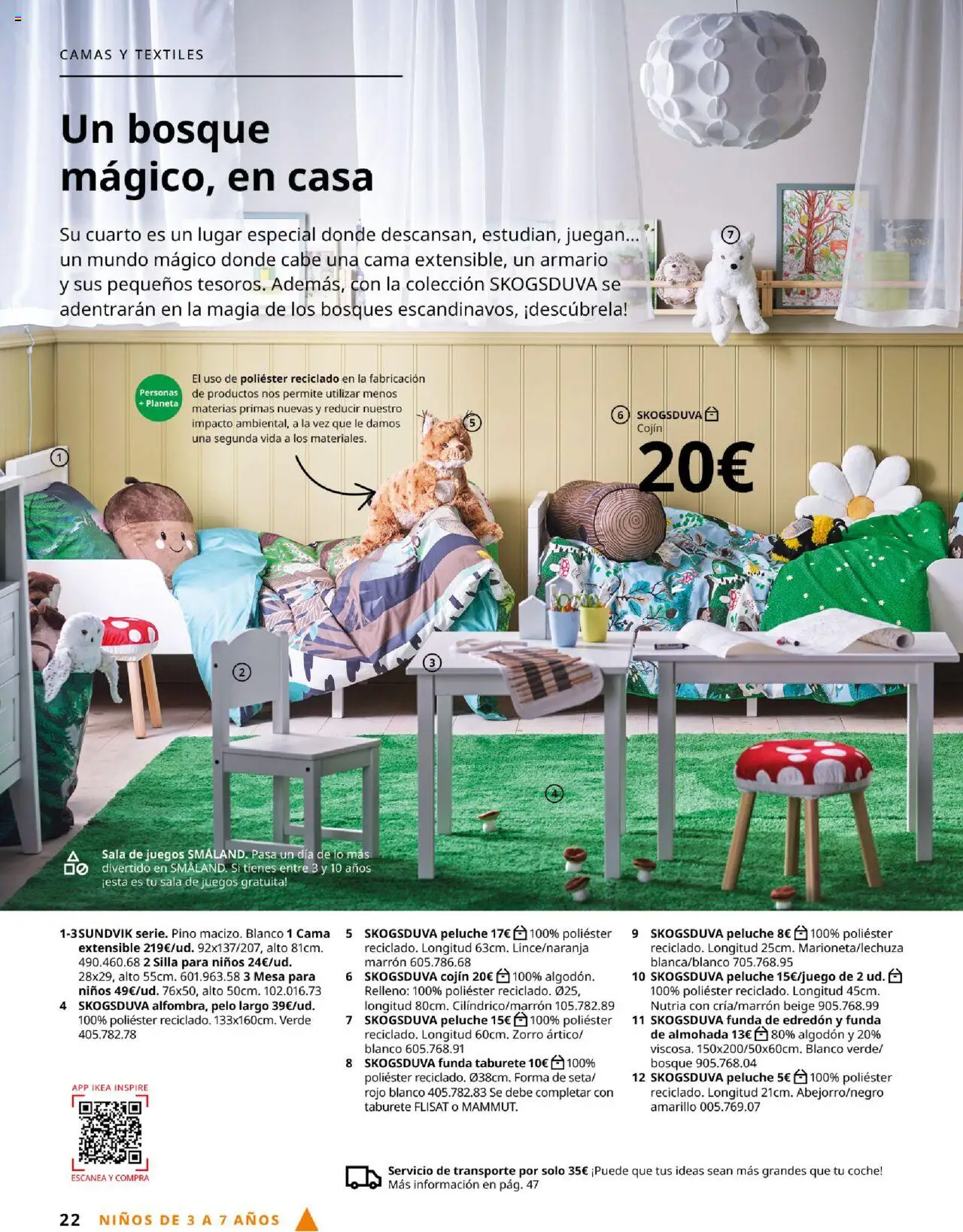 Catálogo IKEA y los niños │ válido desde el 04.02.2025 | Página: 22 | Productos: Funda, Mesa, Silla, Armario