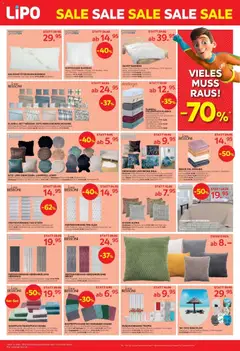 Lipo Aktionen Sale ab 23.12.2025 gültig | Seite: 6 | Produkte: Tagesdecke, Decke, Kopfkissen, Creme
