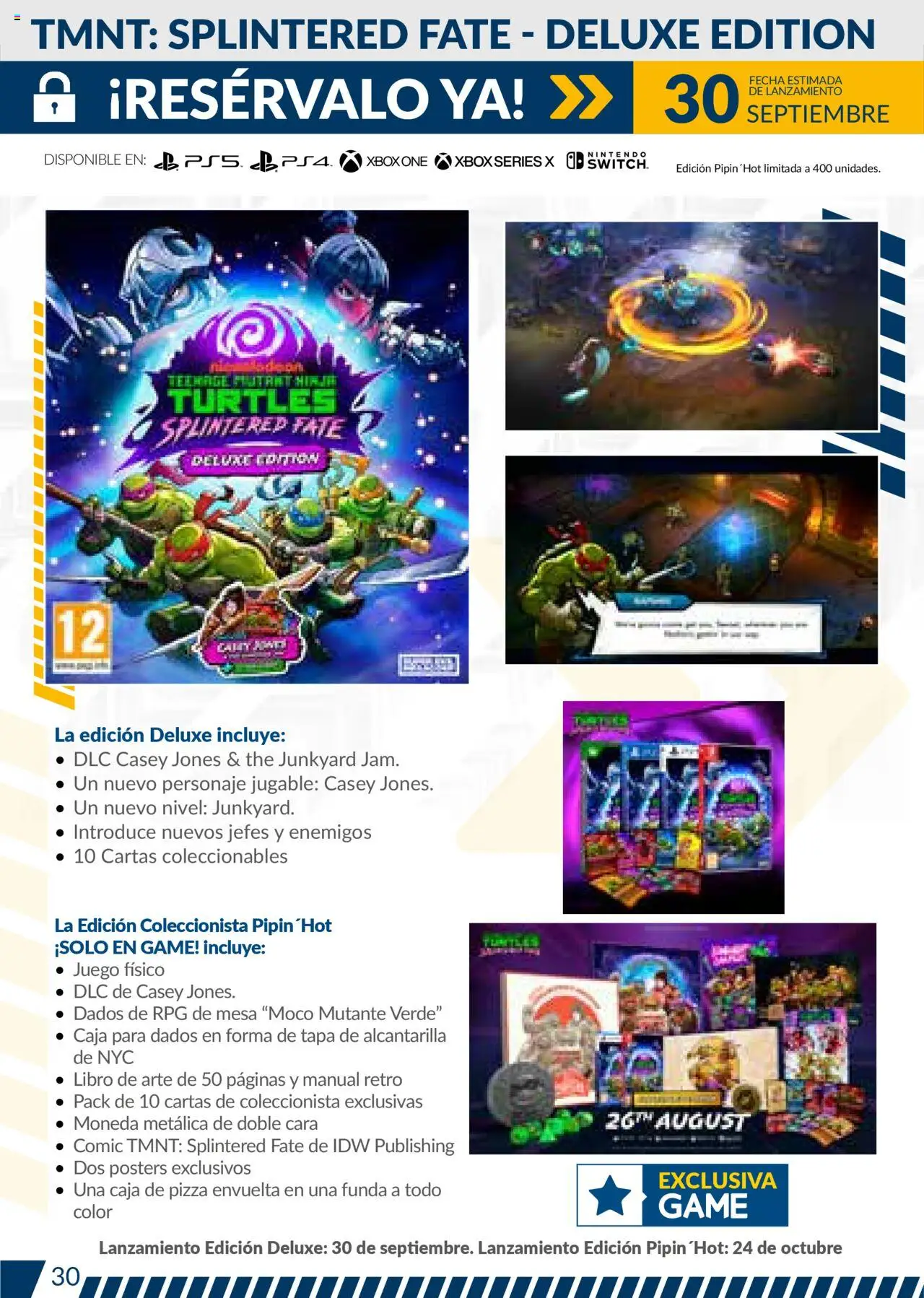 Game folleto │ válido desde el 01.08.2025 | Página: 30 | Productos: Pizza, Funda, Mesa, Caja
