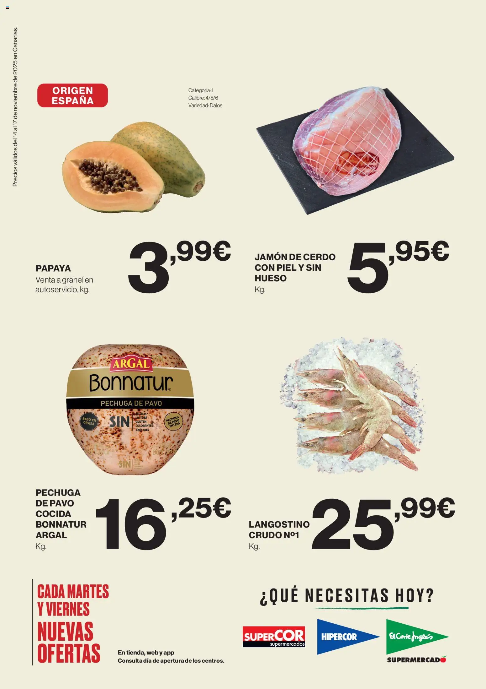 Supercor Canarias │ válido desde el 14.11.2025 | Página: 2 | Productos: Jamón, Cerdo, Langostino