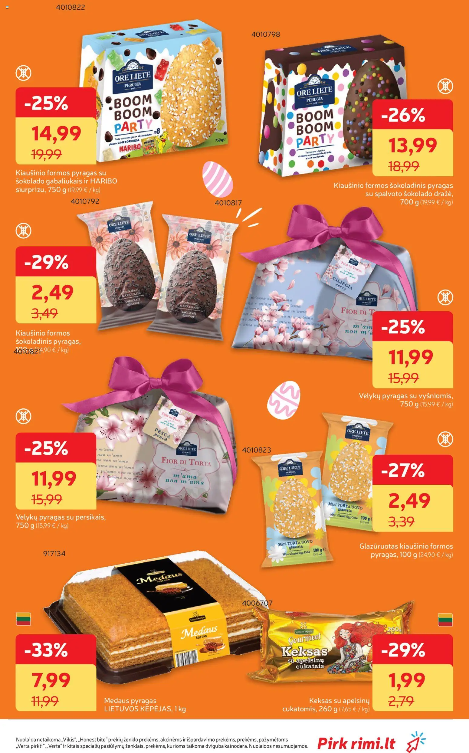 Rimi akcijos nuo 31.03.2026 | Puslapis: 9 | Prekių: Tortas, Pyragas