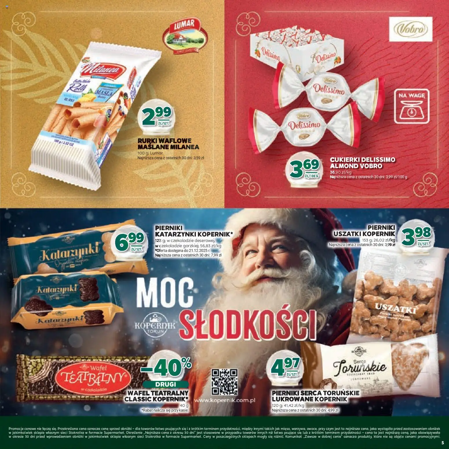Stokrotka Gazetka - Boże Narodzenie od 11.12.2025 | Strona: 5 | Produkty: Pierniki, Stokrotka, Cukierki, Rurki waflowe