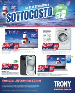 Anteprima del volantino Trony Sottocosto Lamezia Terme catalogo valido a partire dal 13.12.2025
