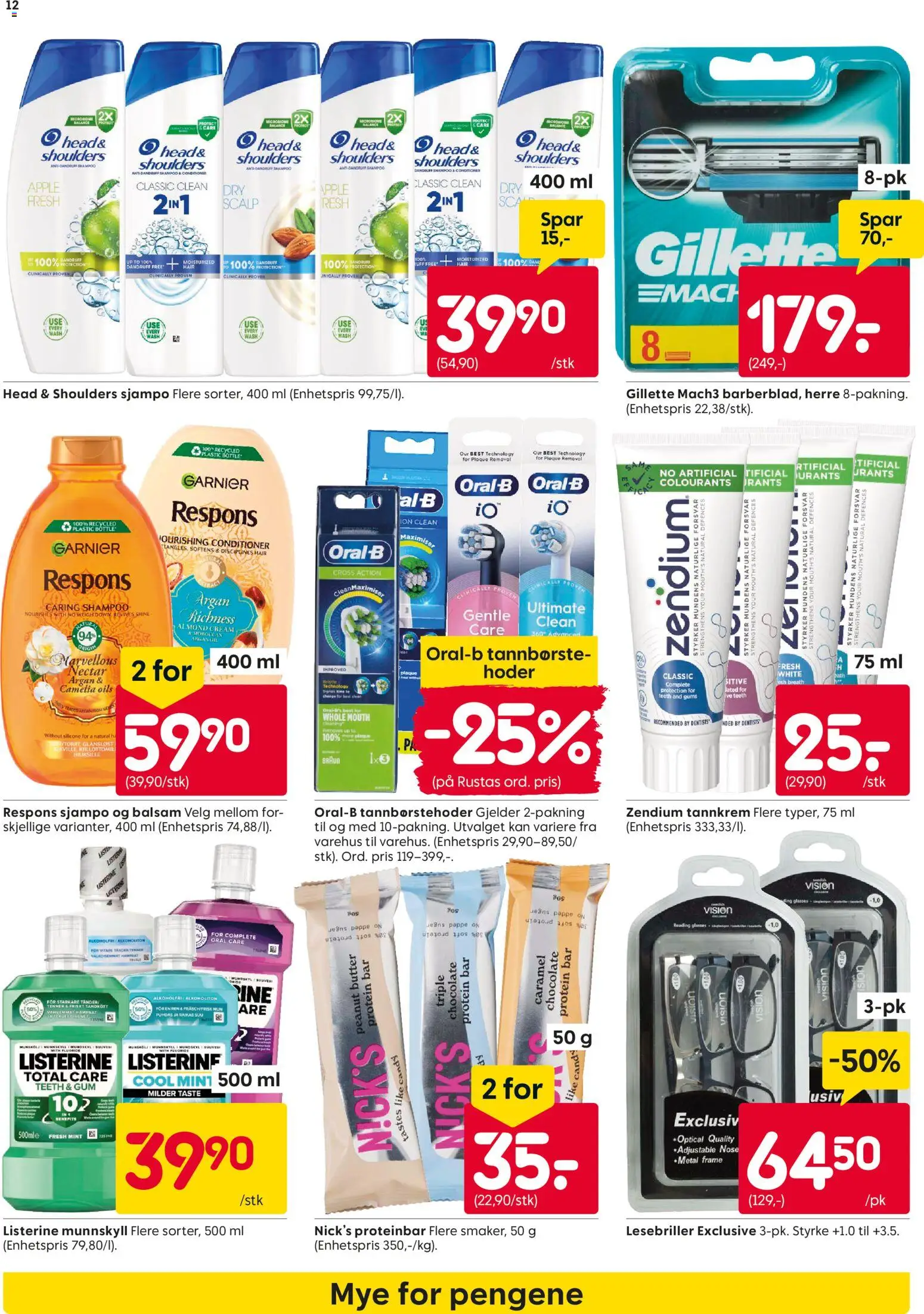 {H1} | Side: 12 | Produkter: Tannkrem, Te, Necessär, Stylingspray