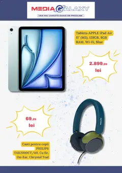 Ofertele Media Galaxy valabile de la 15.01.2026 | Pagină: 2 | Produse: Enginar, Tabletă, Căști, Apple