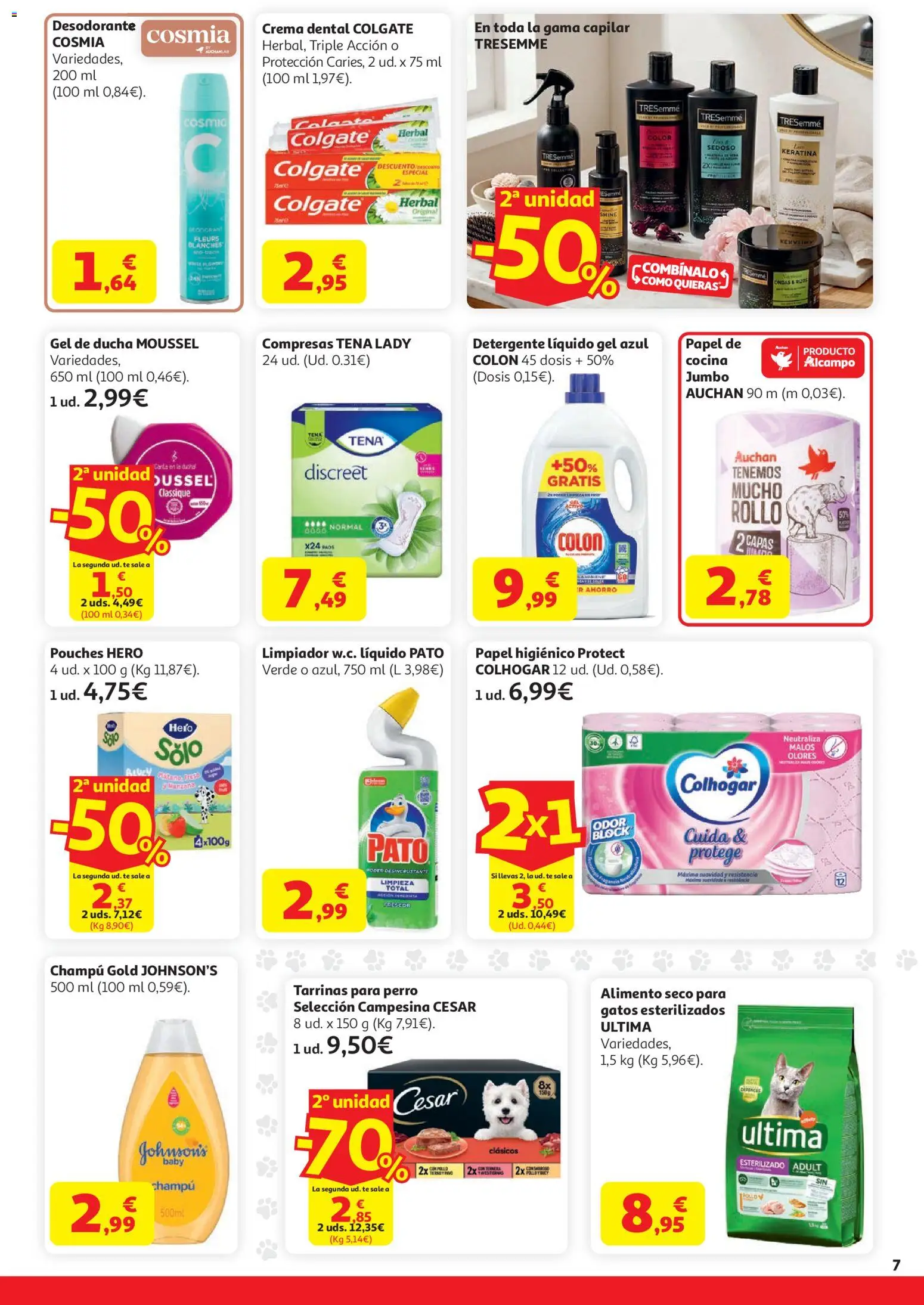 Alcampo Supermercado MAD │ válido desde el 07.04.2026 | Página: 7 | Productos: Gel de ducha, Manzana, Té, Γλυφιτζούρι