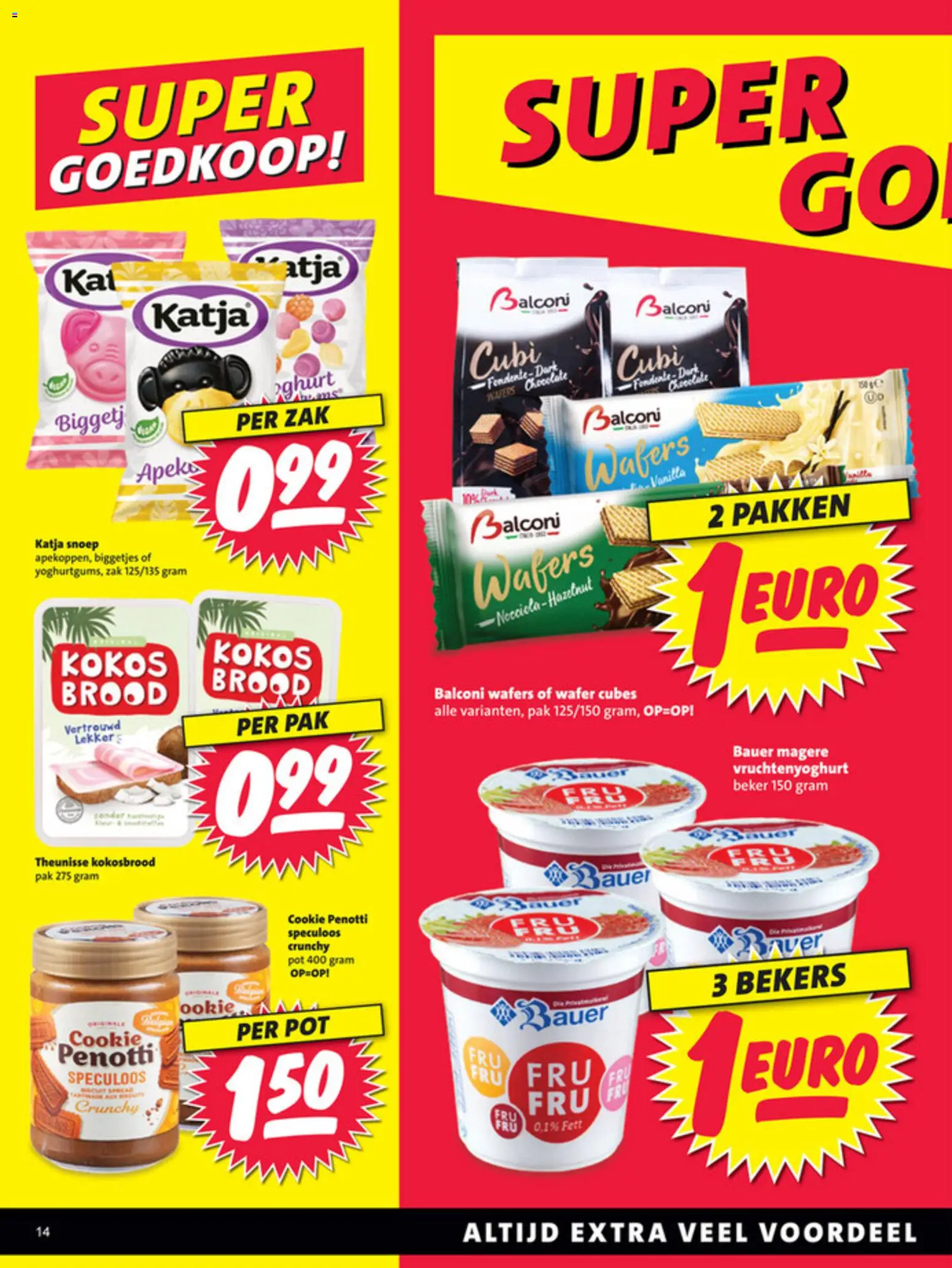 {H1} | Pagina: 14 | Producten: Snoep, Brood, Beker, La