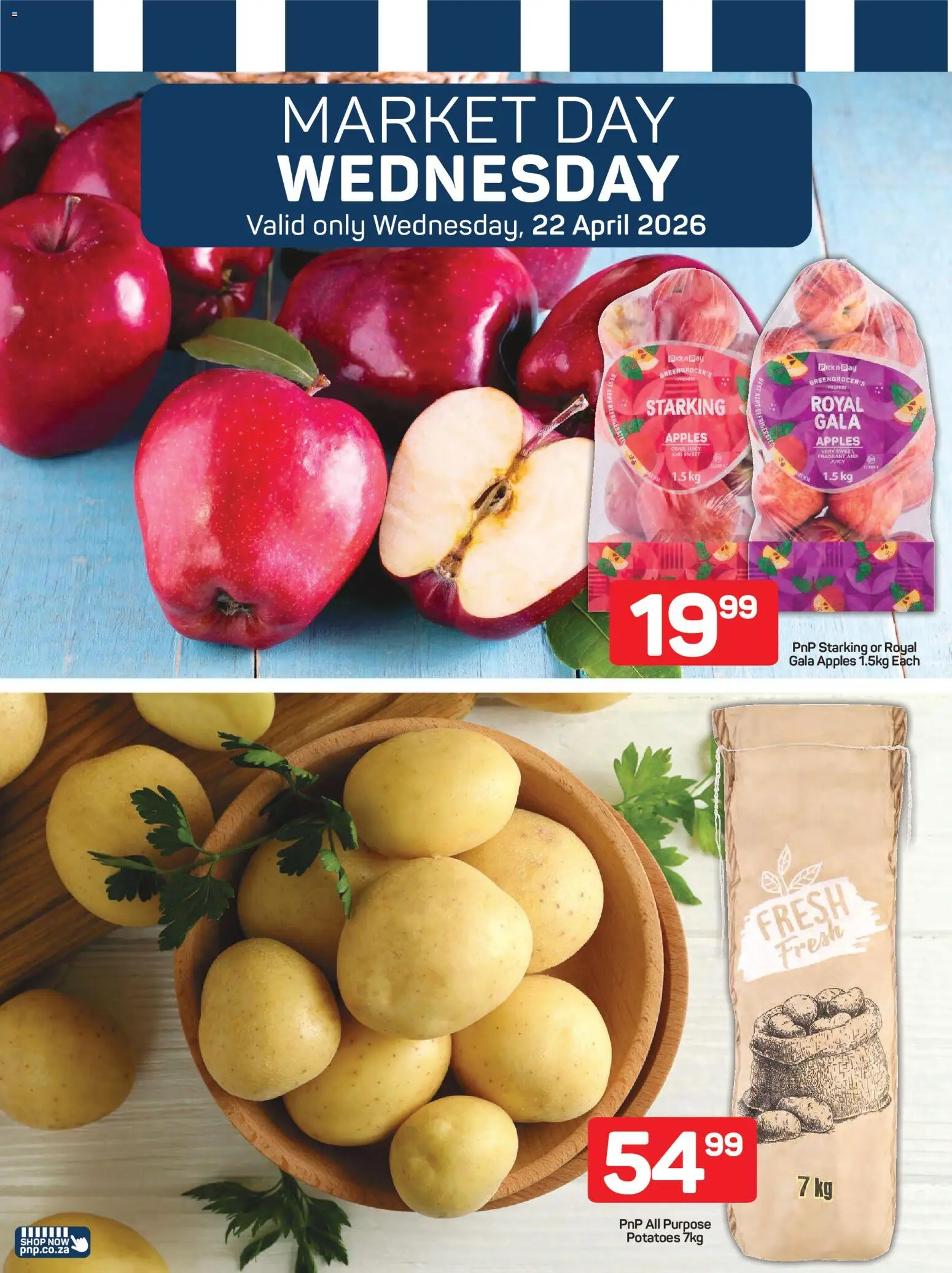 New Pick n Pay catalogue – valid from 20.04.2026 | Page: 7 | Products: Apples, Potatoes
