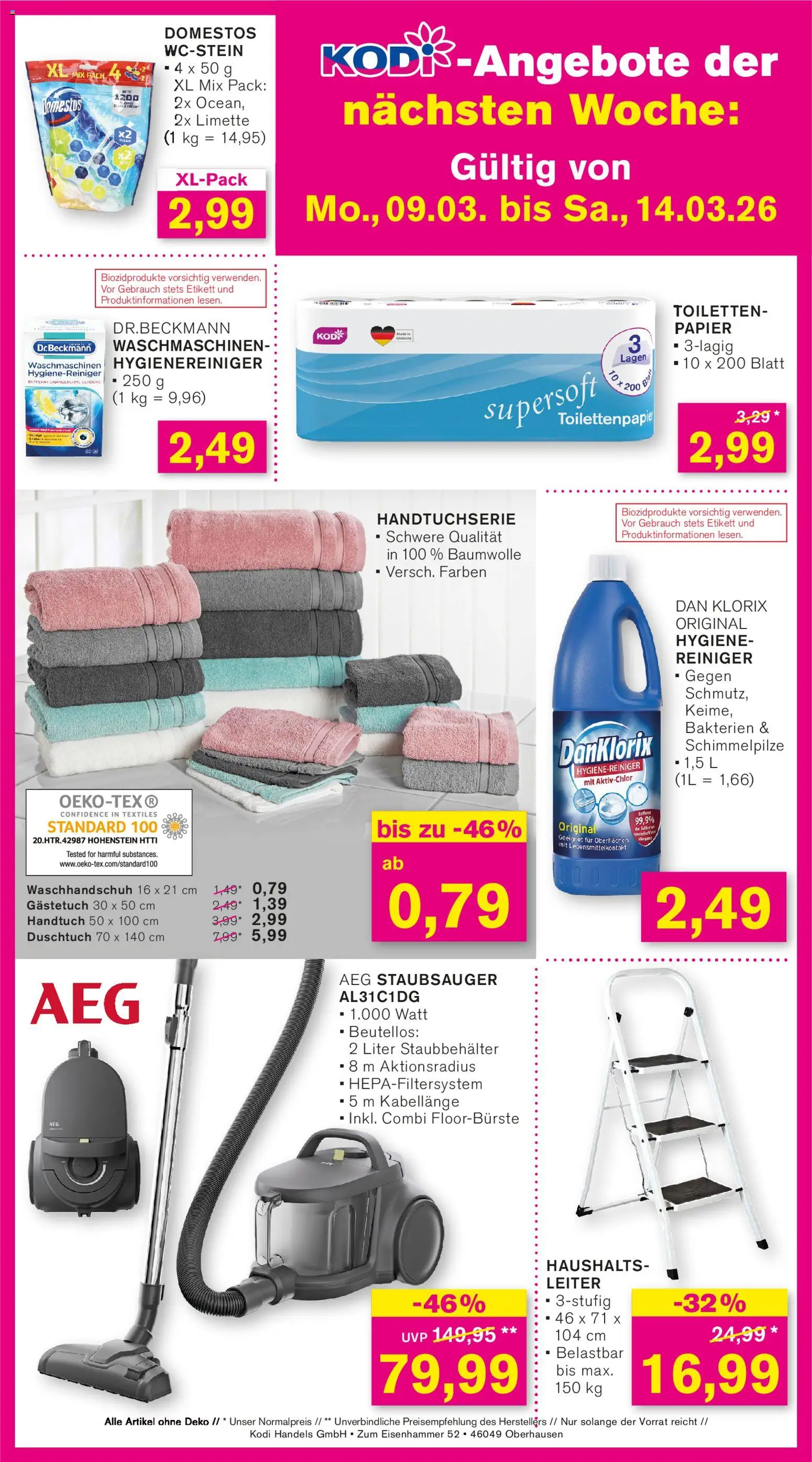 KODi Prospekt 	 – gültig ab 02.03.2026 | Seite: 12 | Produkte: AEG, Staubsauger, Limette, Toilettenpapier