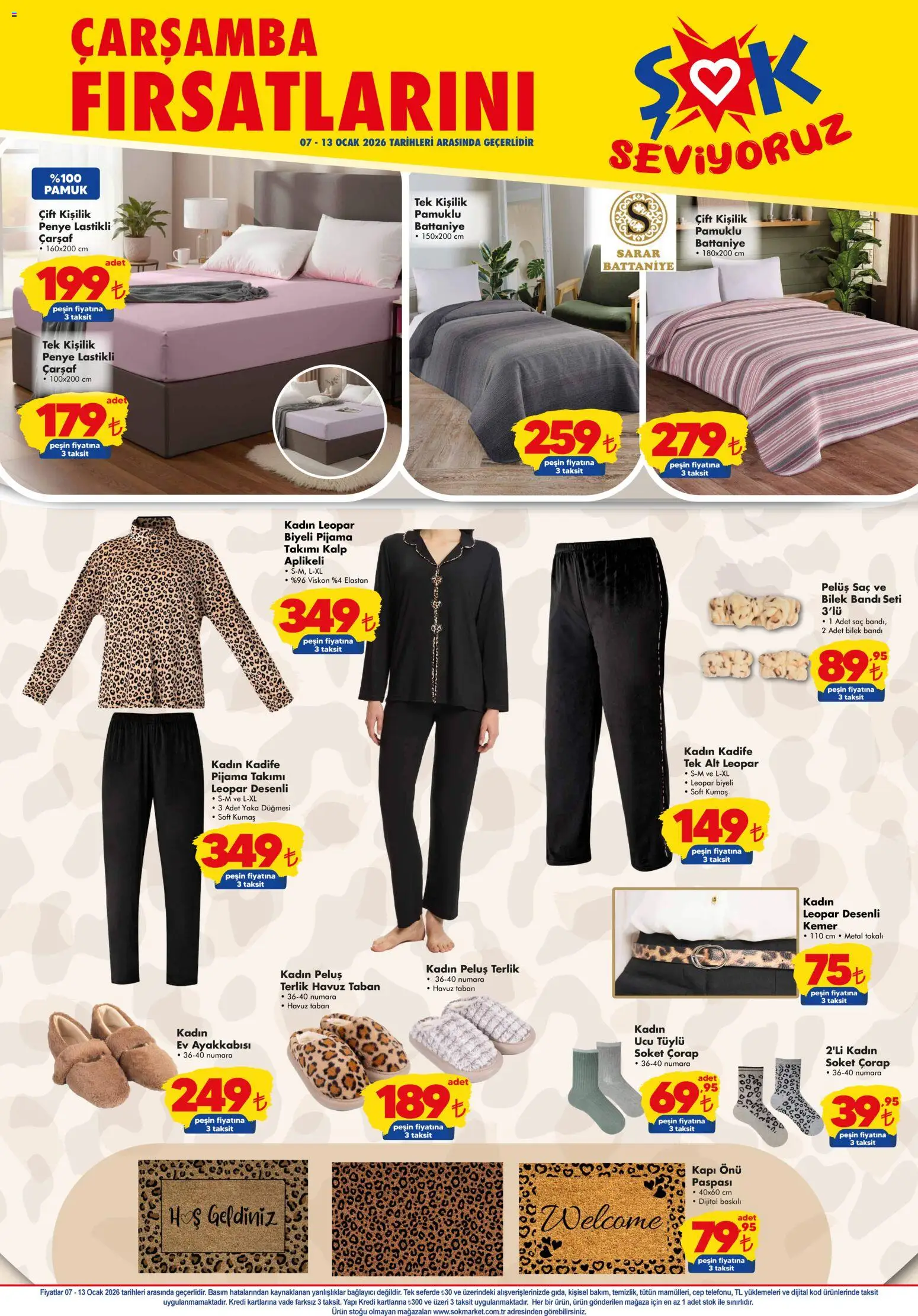 Şok Market Katalog - 07.01.2026 tarihinden itibaren geçerlidir | Sayfa: 6 | Ürünler: Battaniye, Çarşaf, Çorap, Ocak
