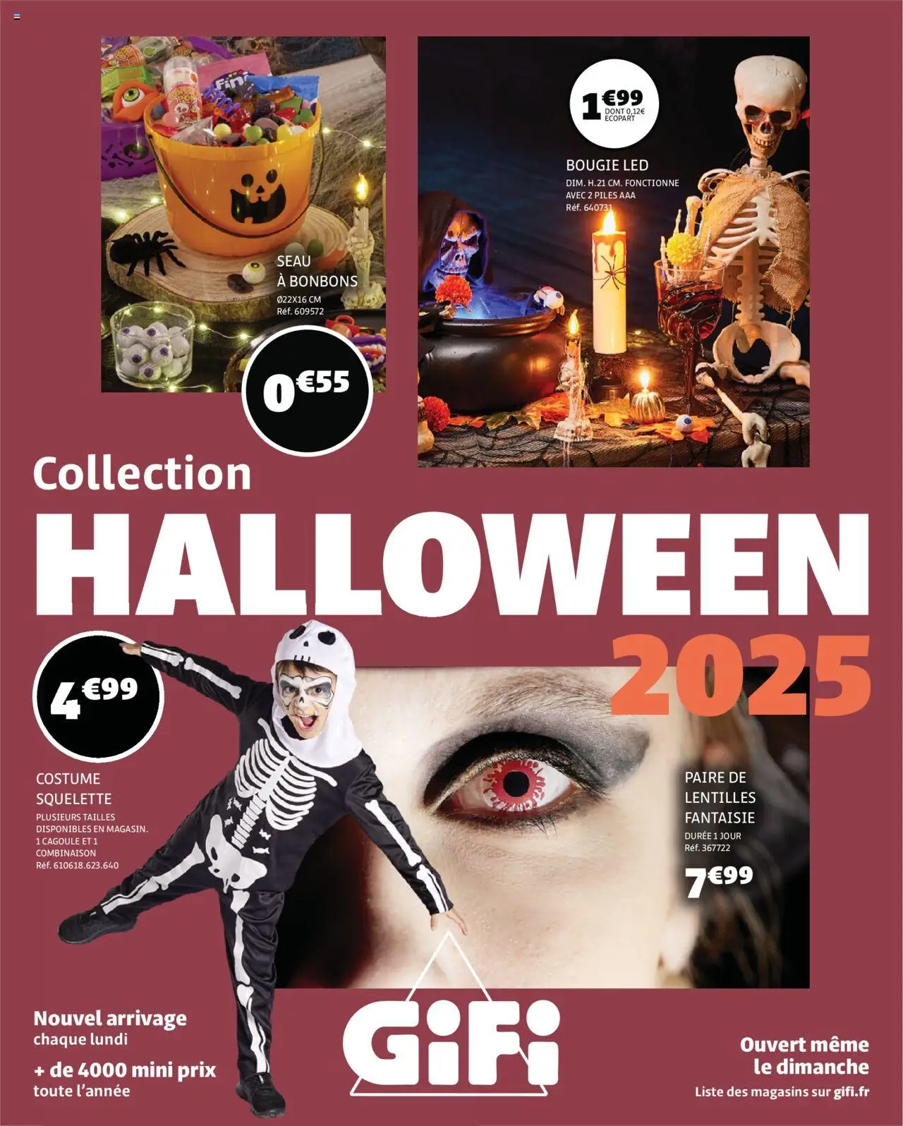 {H1} | Page: 1 | Produits: Combinaison, Costume, Piles, Bonbons