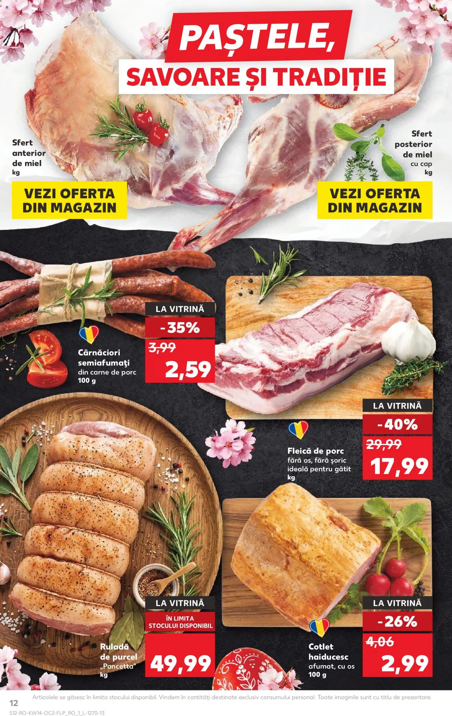 Noul catalog Kaufland – valabil de la 01.04.2026 | Pagină: 12 | Produse: Lait de coco, Vitrină, Carne De Porc, Fleică