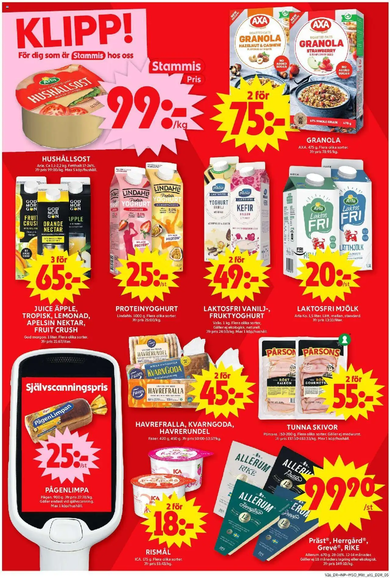 ICA Maxi reklamblad aktuell från 23.06.2025 | Sida: 12 | Produkter: Mjölk, Yoghurt, Äpple, Granola