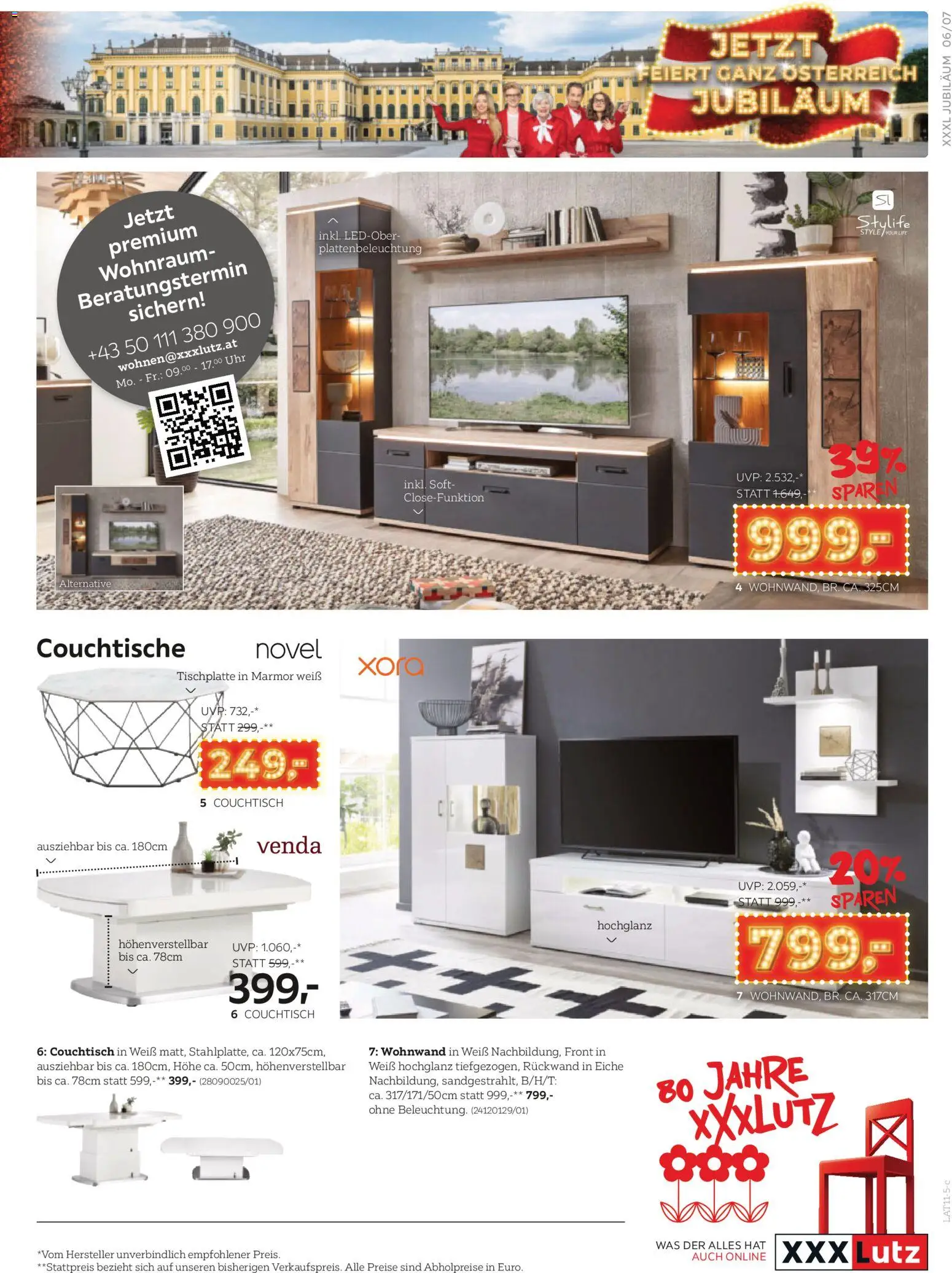 XXXLutz Jubiläums - Joker gültig ab 11.11.2025 | Seite: 7 | Produkte: Uhr, Couchtisch