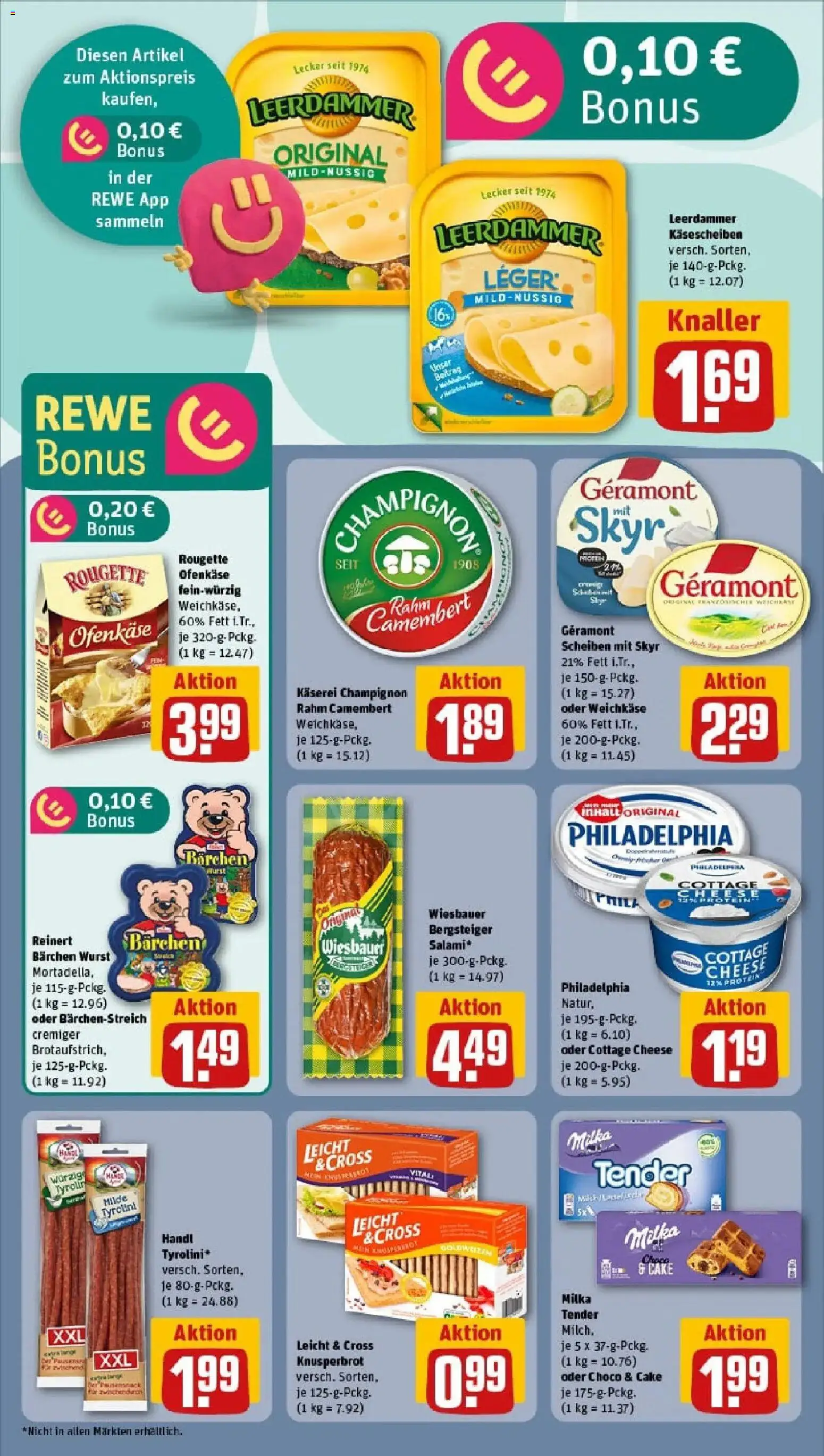 Rewe prospekt Rott Am Inn	 – gültig ab 10.11.2025 | Seite: 10 | Produkte: Philadelphia, Rougette ofenkase, Wurst, Salami