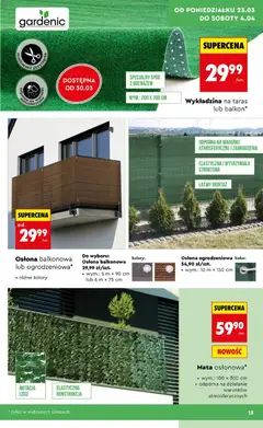 Pogląd oferty "Osłona balkonowa lub ogrodzeniowa*, Balcony or fence cover, available in different colors" - ważna od 23.03.2026 | Strona: 13 | Produkty: Osłona balkonowa
