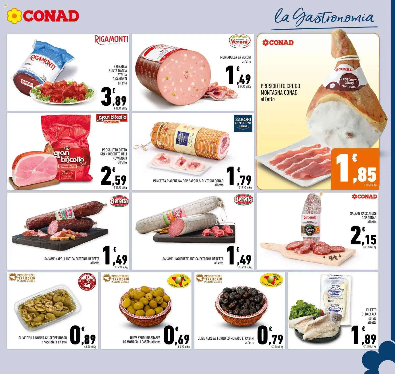 Volantino Conad del 01.12.2025 | Pagina: 7 | Prodotti: Prosciutto Cotto, Bresaola, Pancetta, Prosciutto