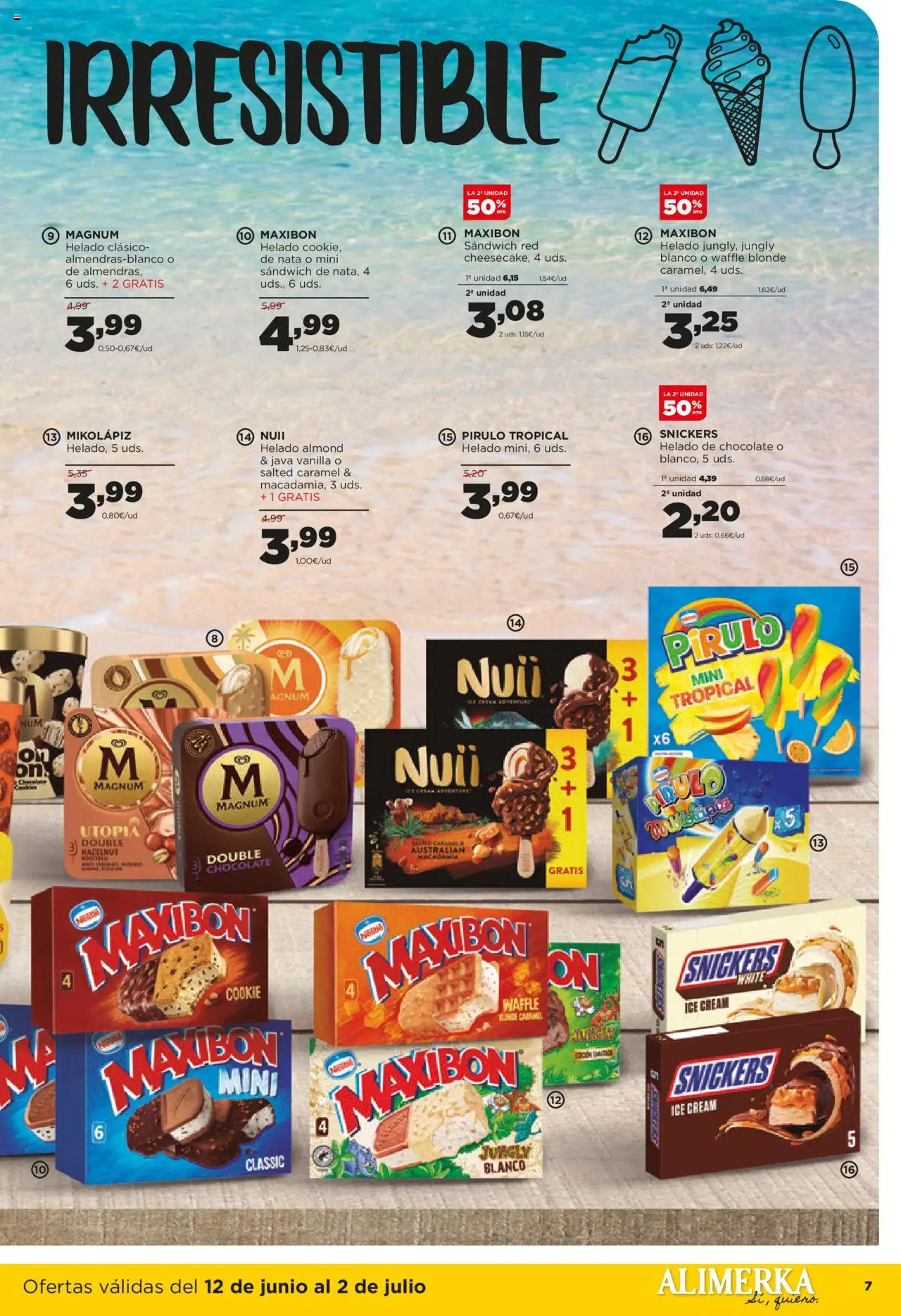 Alimerka folleto Asturias │ válido desde el 12.06.2025 | Página: 7 | Productos: Chocolate, Helado