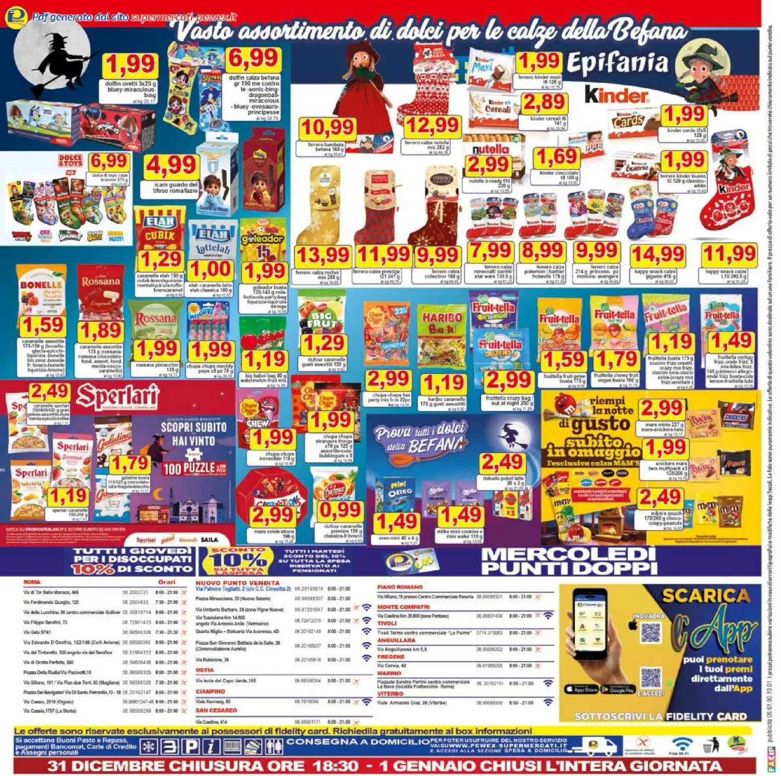 Volantino Pewex del 27.12.2025 | Pagina: 24 | Prodotti: Cioccolato, Caramelle, Latte, Radio