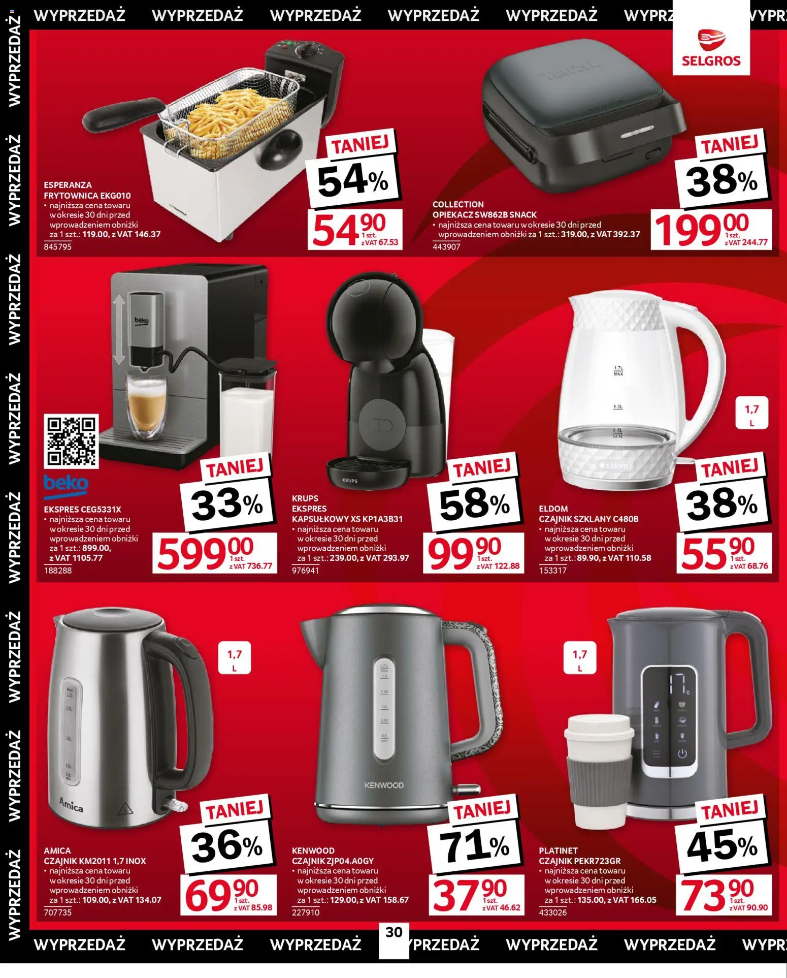 Selgros cash&carry Gazetka - Oferta przemysłowa od 06.11.2025 | Strona: 32 | Produkty: Czajnik, Opiekacz