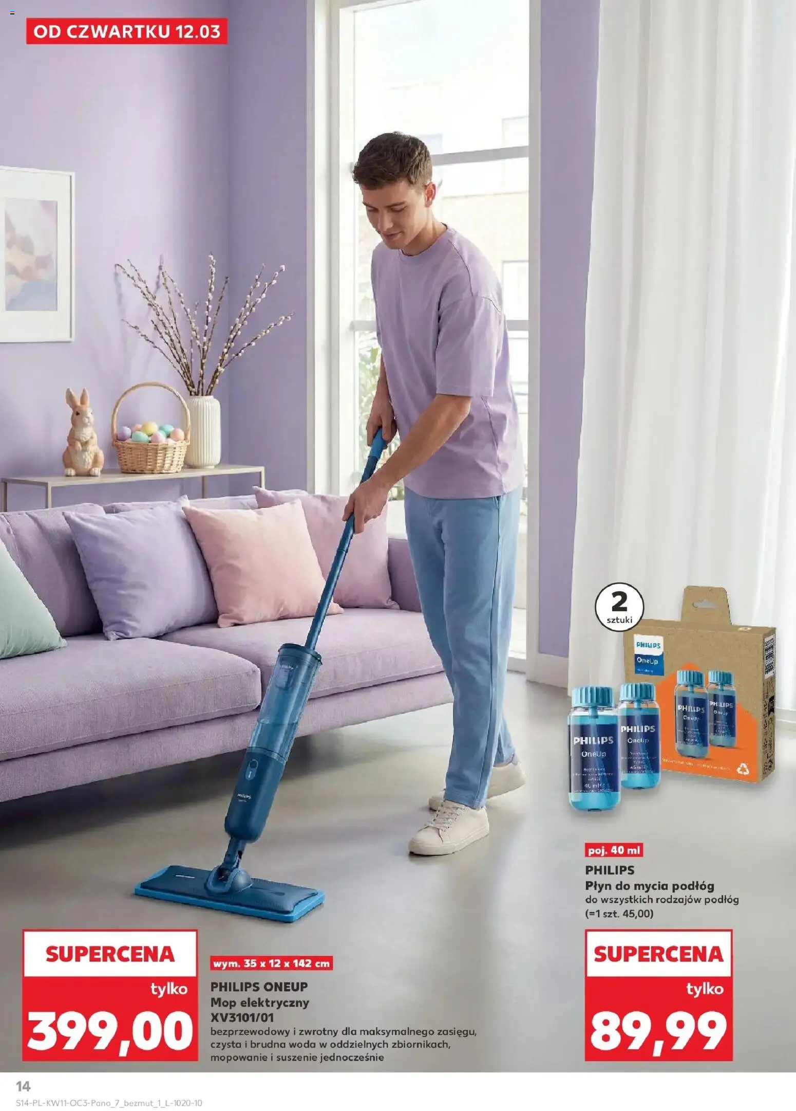 Kaufland gazetka - Dom na Wielkanoc od 12.03.2026 | Strona: 14 | Produkty: Płyn do mycia podłóg, Woda