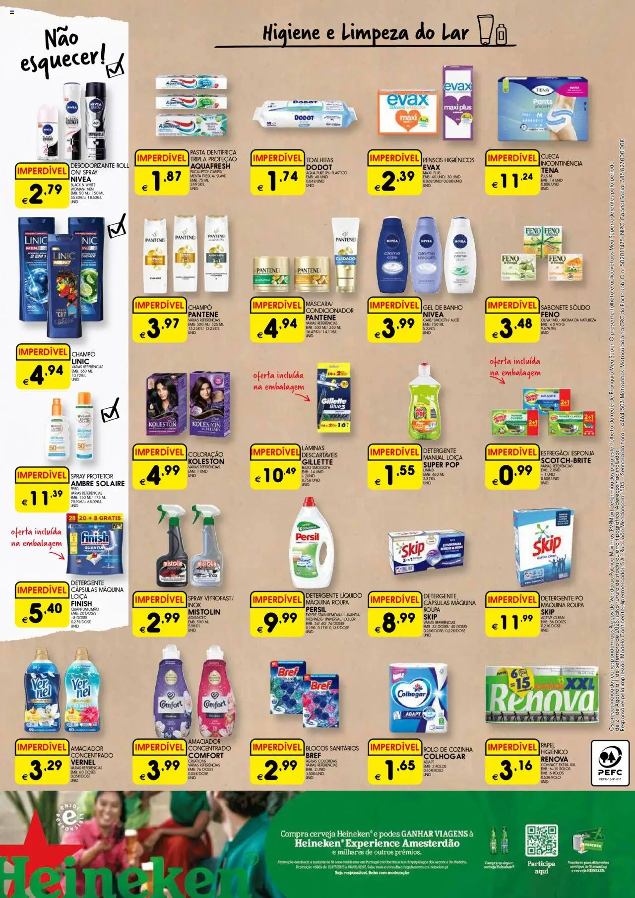 Meu Super folheto │ válido de 21.08.2025 | Página: 8 | Produtos: Pensos higiénicos, Pó, Cerveja, Creme