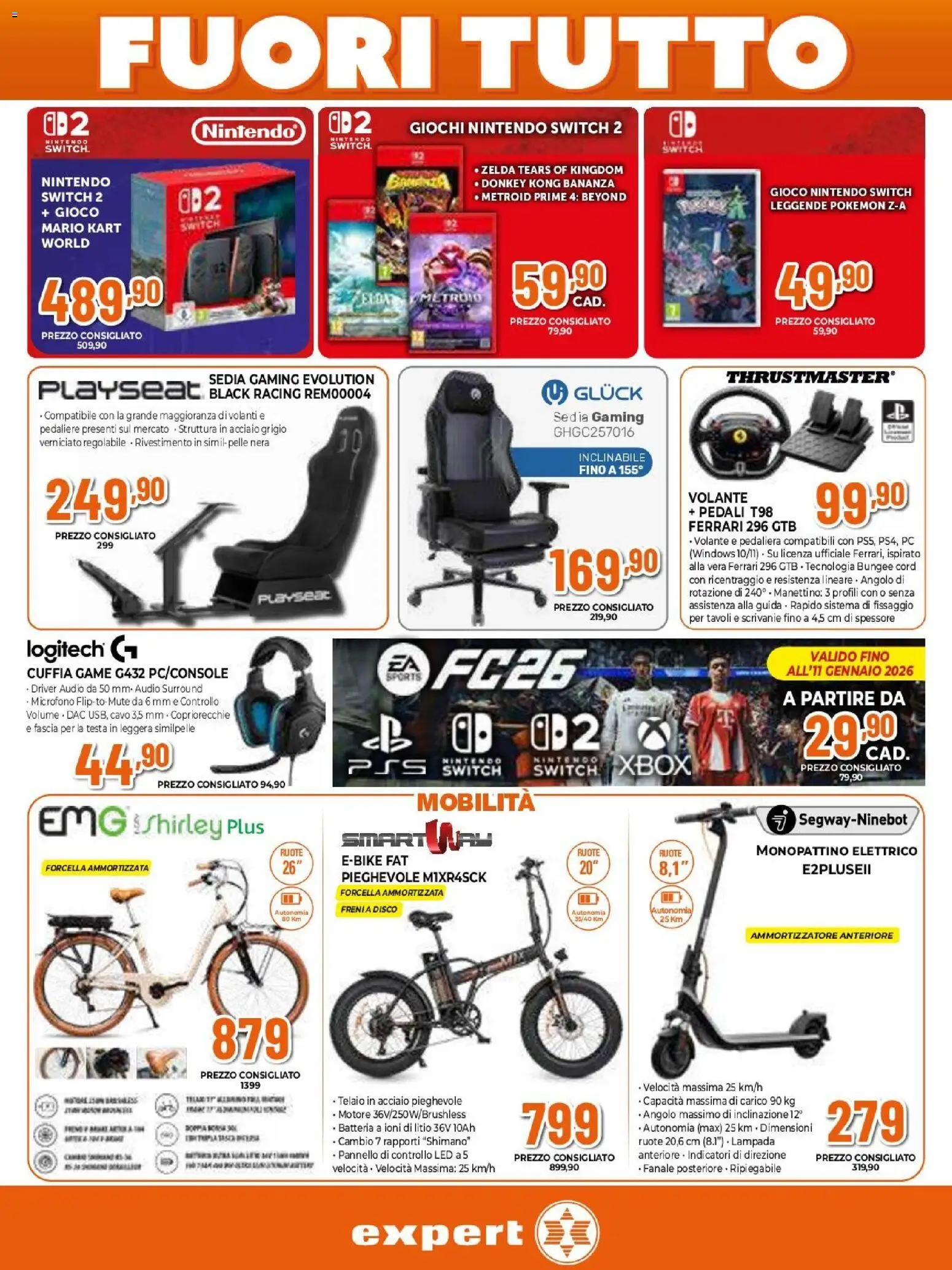 Volantino Expert del 27.12.2025 | Pagina: 22 | Prodotti: PC, Cavo, Disco, Sedia