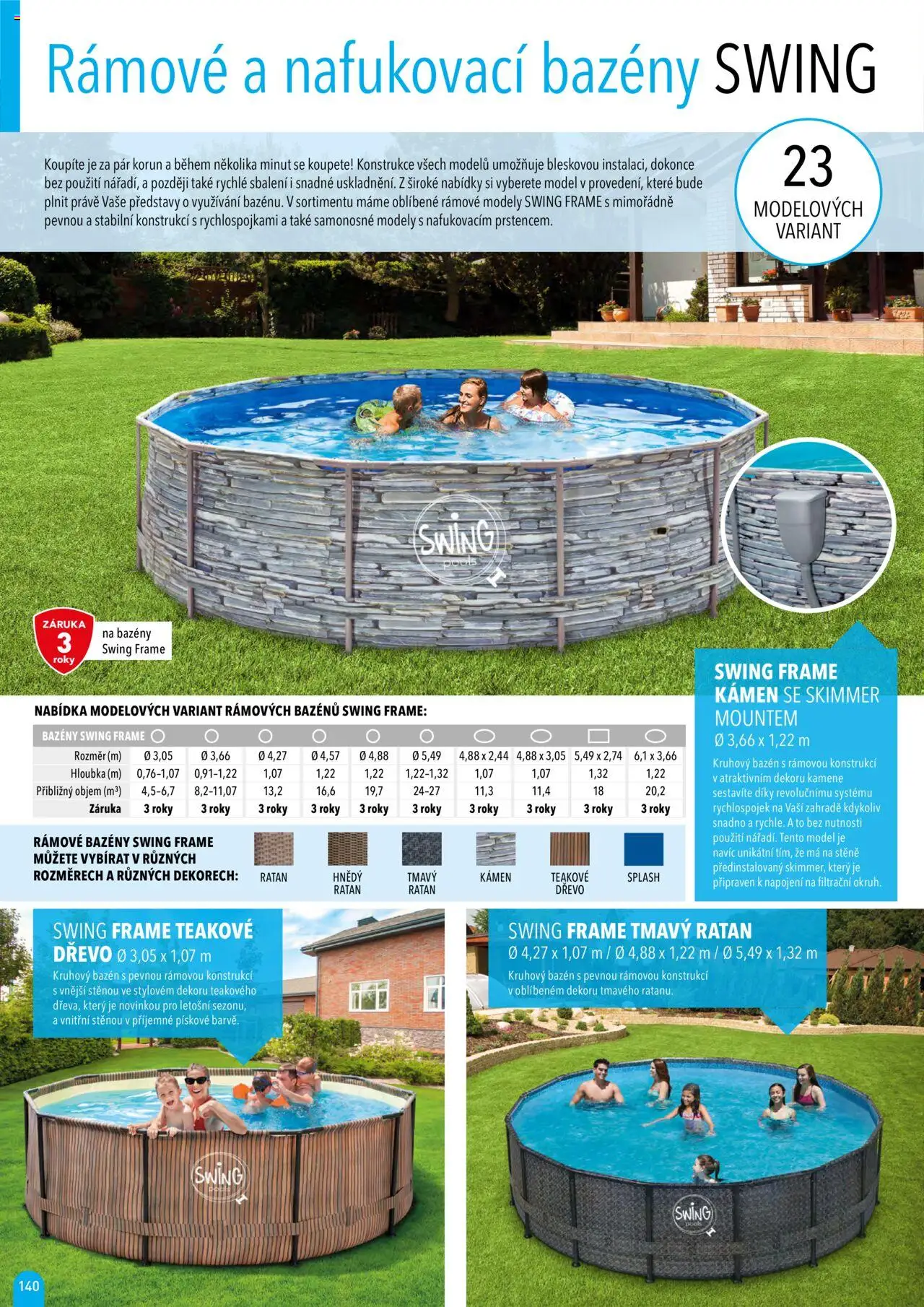 Mountfield katalog 2025 od 16.04.2025 | Strana: 140 | Produkty: Bazény, Nafukovací bazény, Bazén, Modely