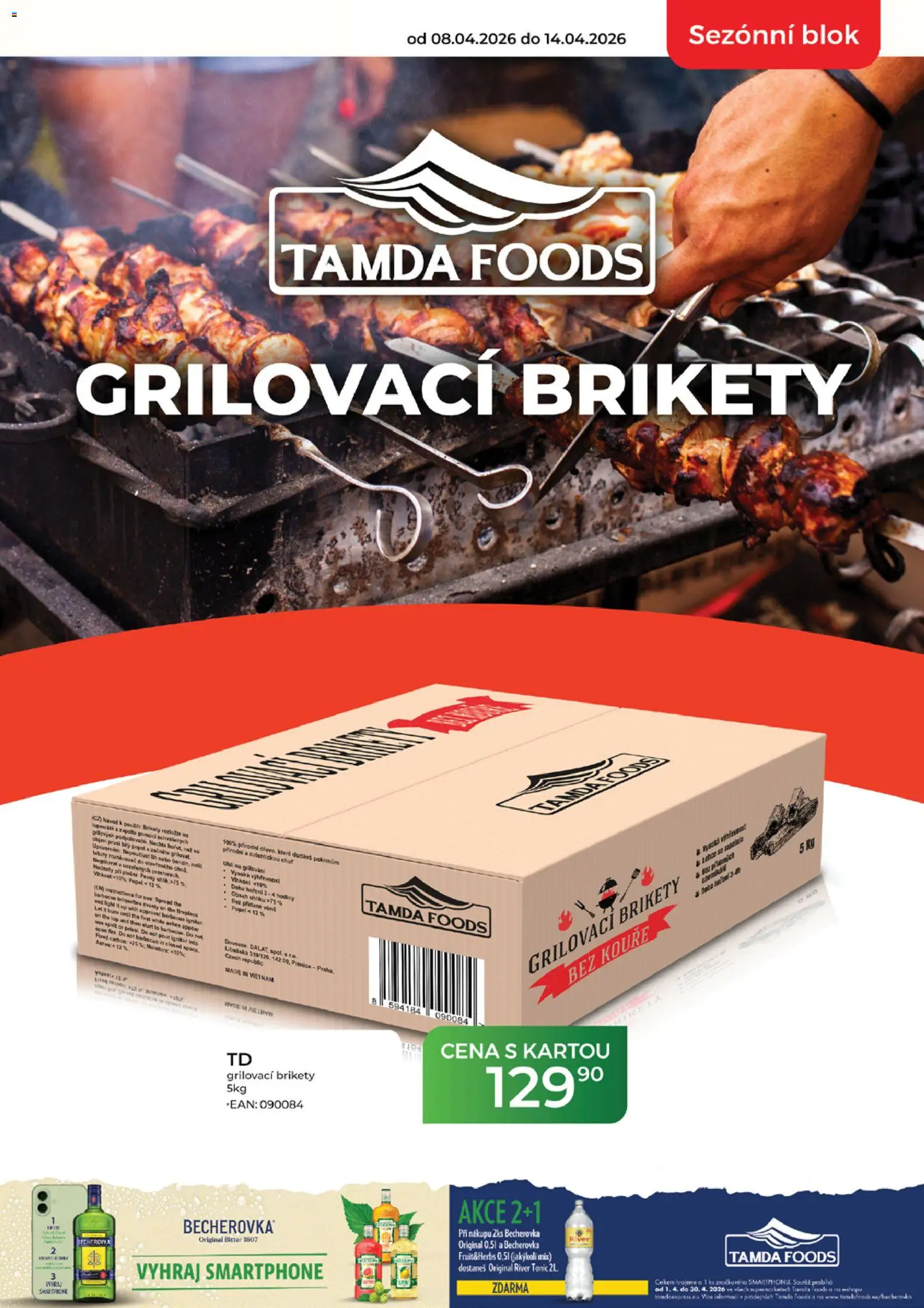 Tamda Foods leták od 08.04.2026 | Strana: 9 | Produkty: Grilování, Brikety, Grilovací brikety, River tonic