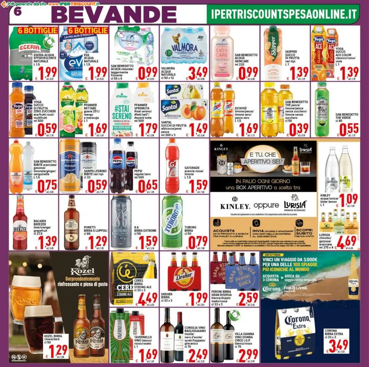Volantino Ipertriscount del 18.08.2025 | Pagina: 6 | Prodotti: Succo, Acqua, Zucchero, Mango