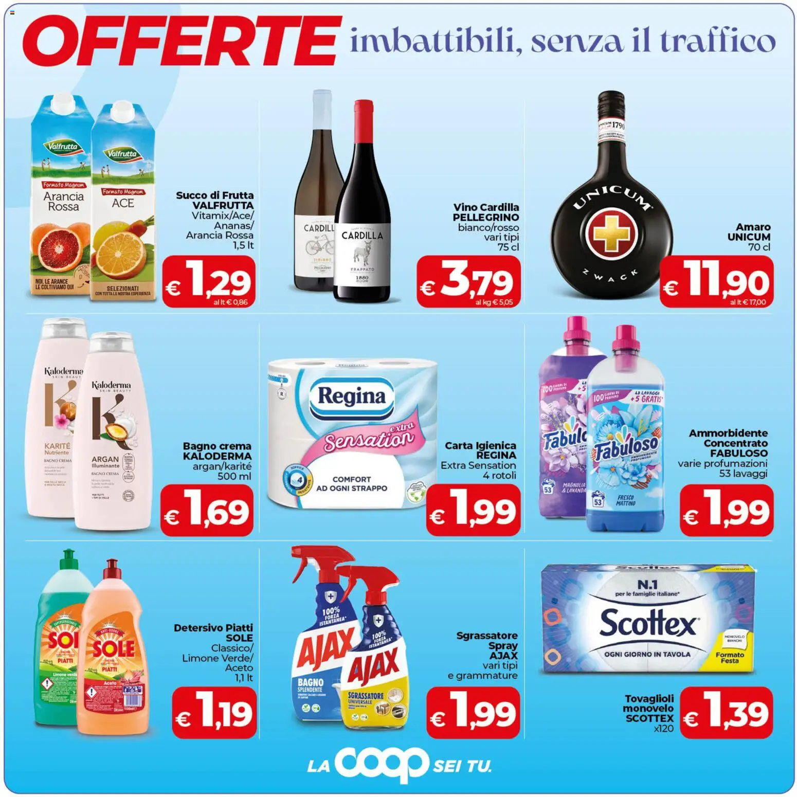 Volantino COOP del 07.04.2026 | Pagina: 3 | Prodotti: Carta igienica, Vino, Aceto, Arancia